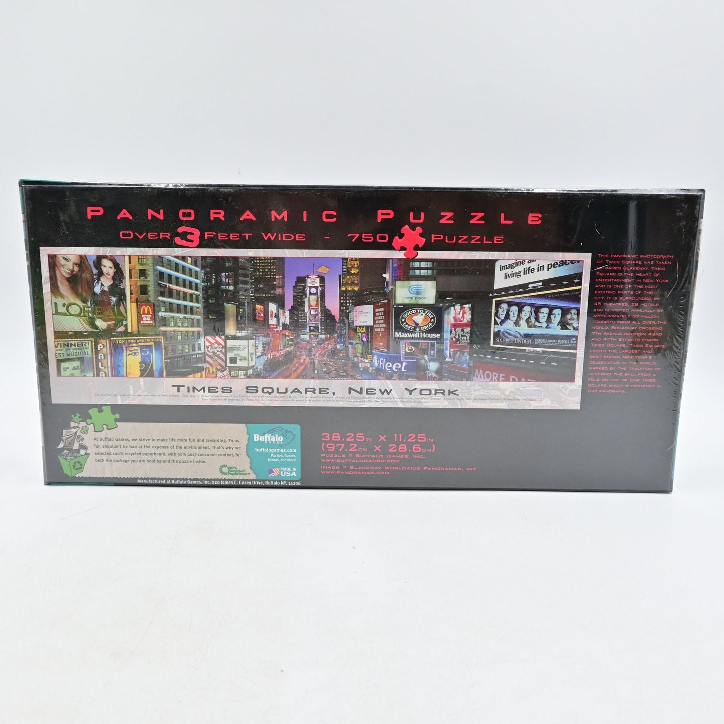 New York City Times Square Buffalo Games 750 Piece Puzzle New Sealed