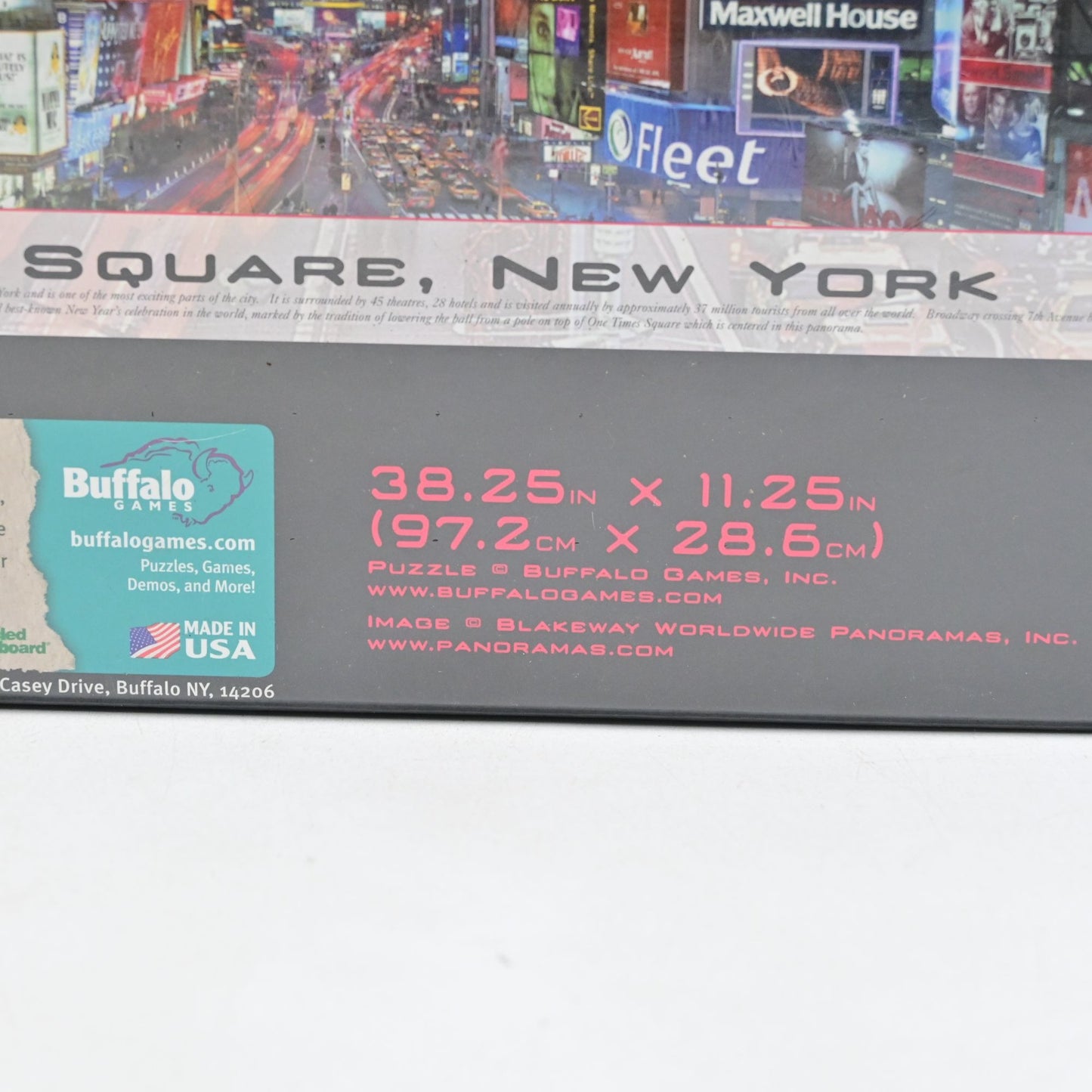 New York City Times Square Buffalo Games 750 Piece Puzzle New Sealed