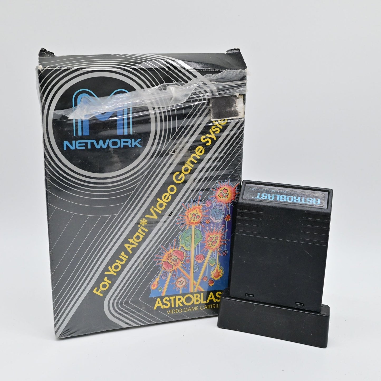 Astroblast Video Game Cartridge For Atari With Box