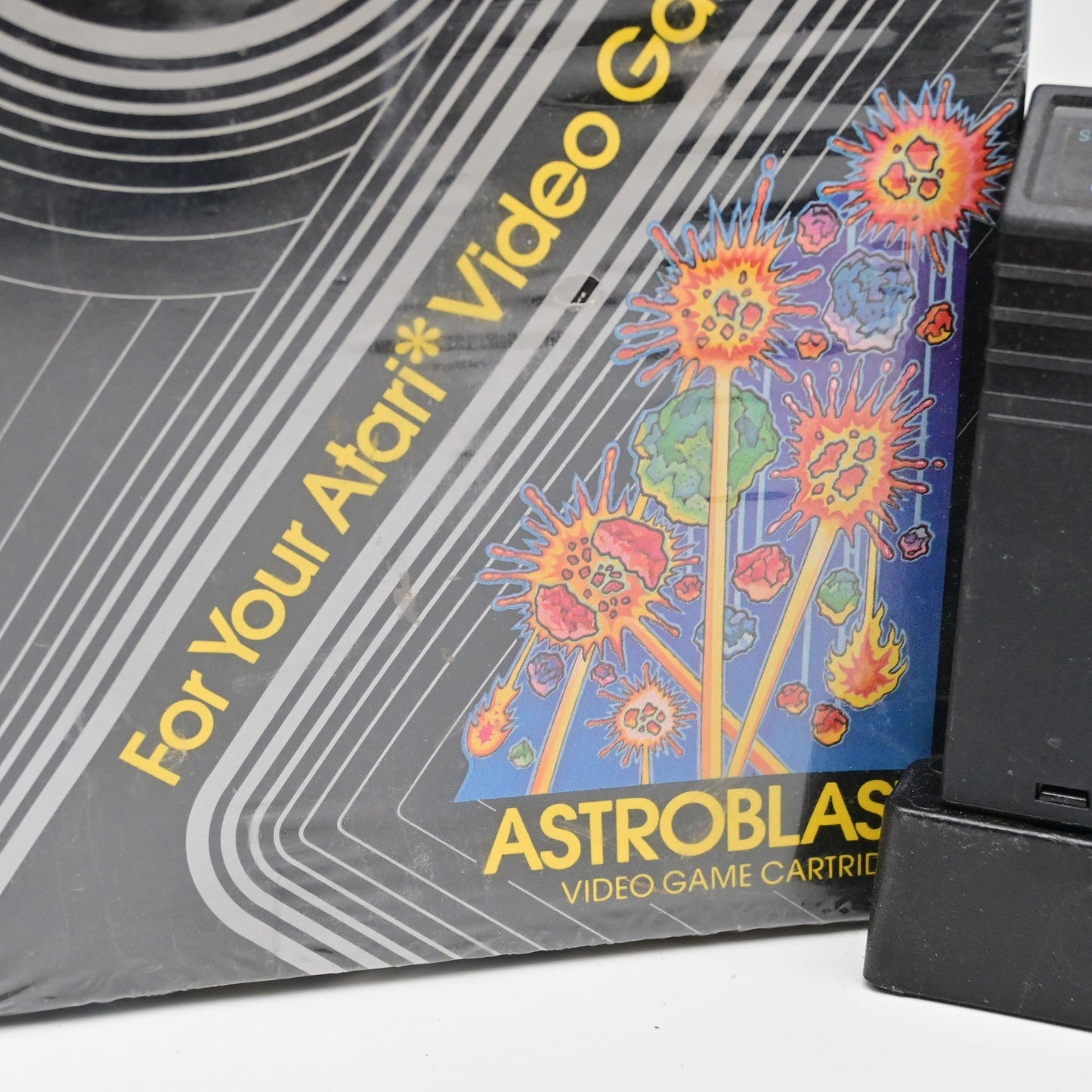Astroblast Video Game Cartridge For Atari With Box