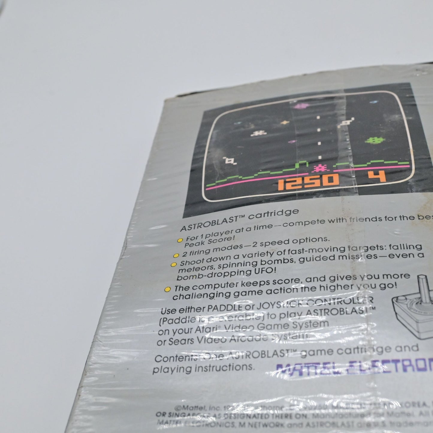 Astroblast Video Game Cartridge For Atari With Box