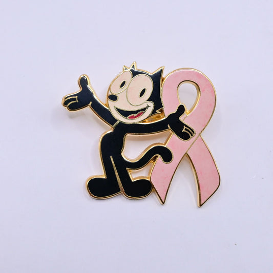 Felix The Cat Ribbon Breast Cancer Awareness Fantasy Pin