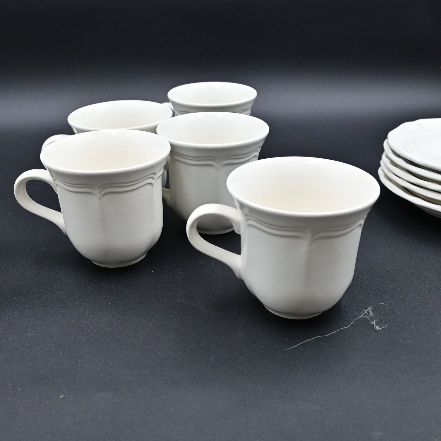 Mikasa French Countryside Coffee Mugs With Saucers Set Of 5 F9000