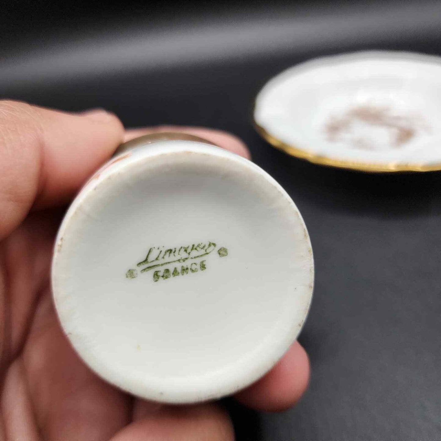 Limoges France Lighter And Matching Ashtray Vintage