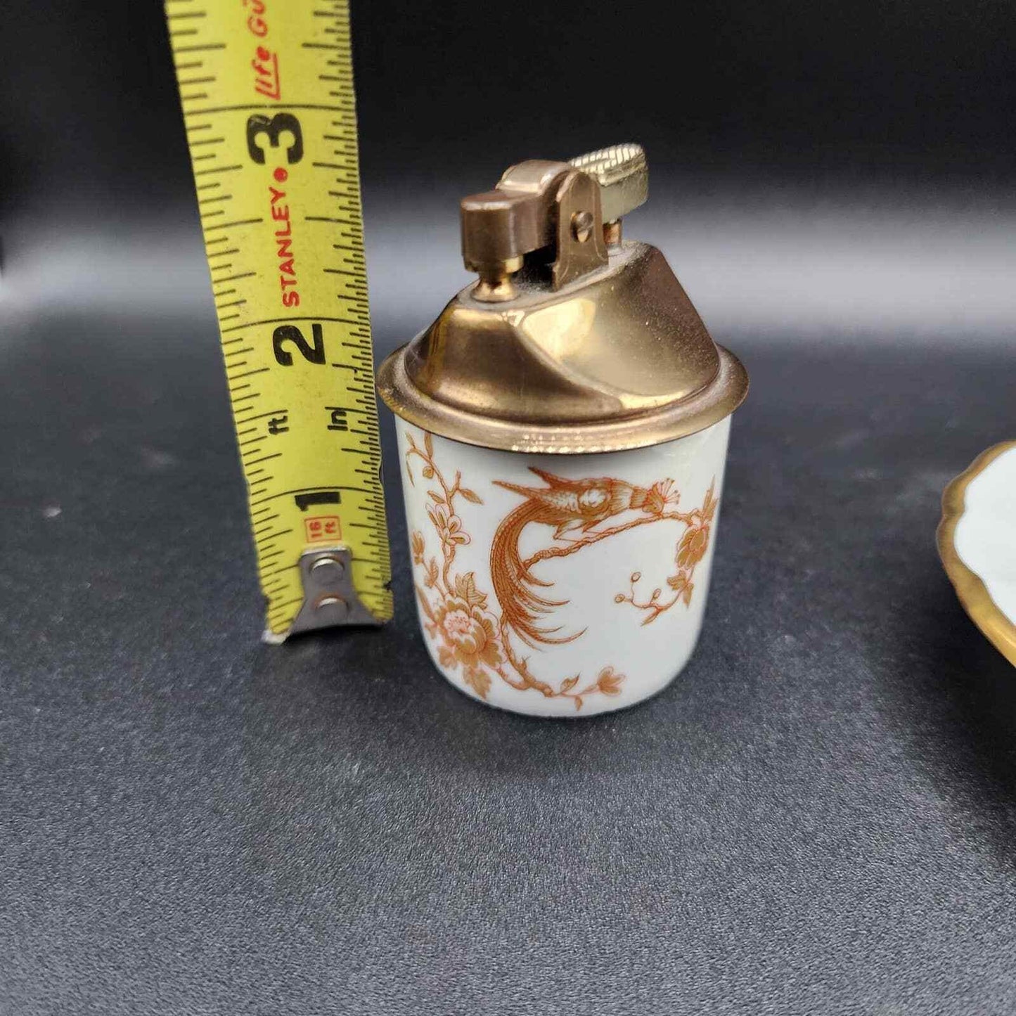 Limoges France Lighter And Matching Ashtray Vintage