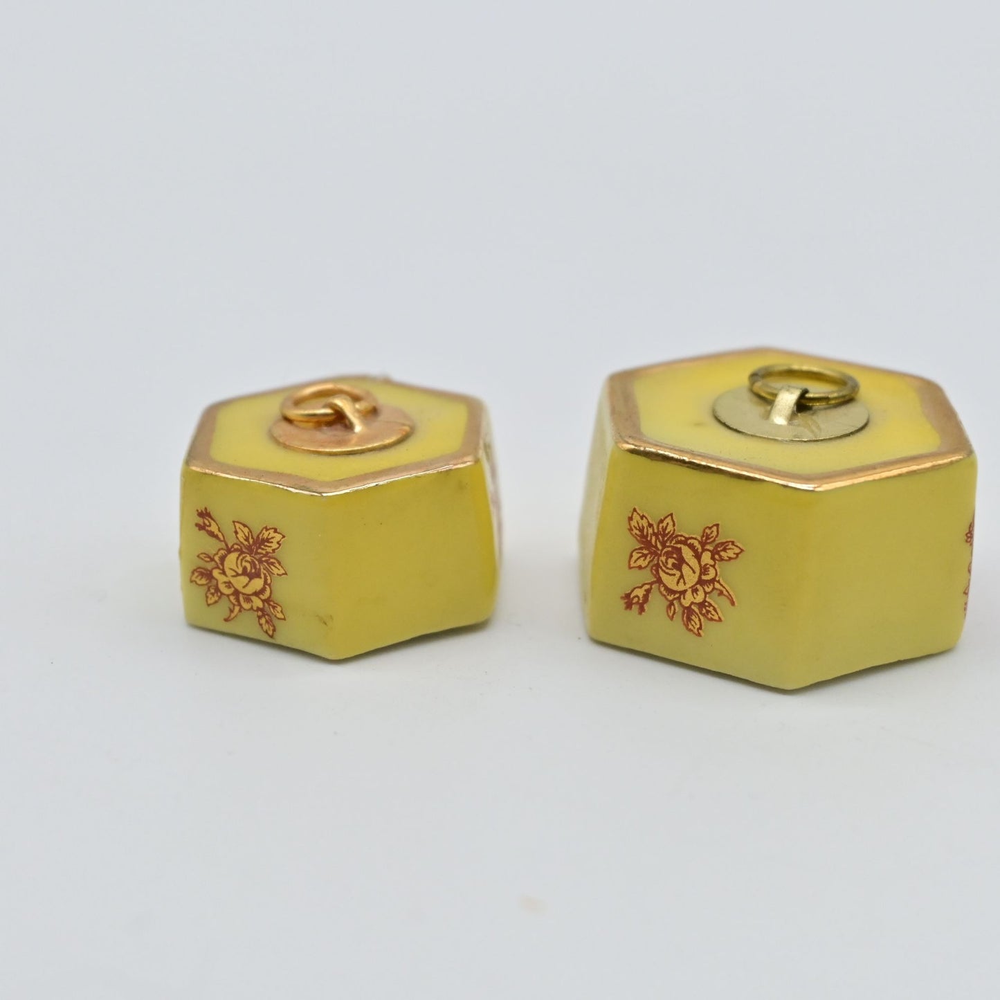 Vintage Limoges Tray Cover Pair Of 2 Miniature Figures