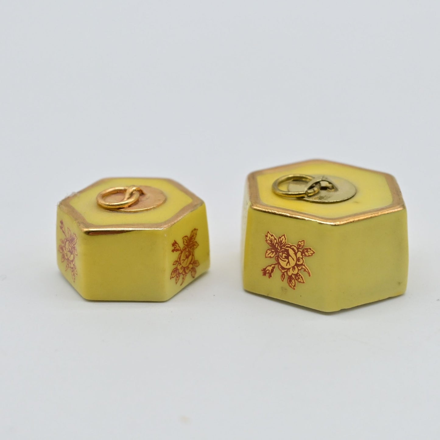 Vintage Limoges Tray Cover Pair Of 2 Miniature Figures