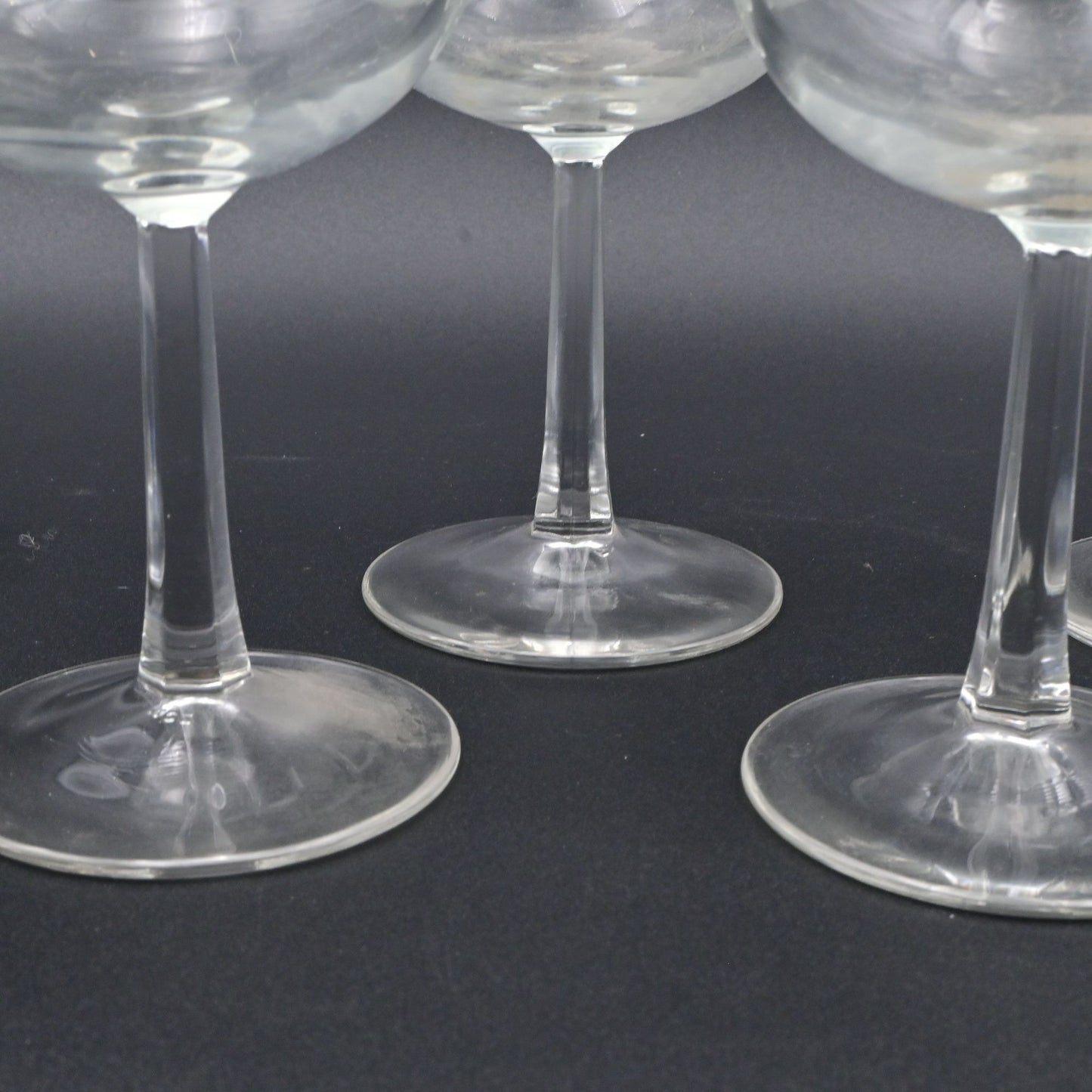 Vintage Luminarc Clear Glass Hurricane Glasses Set Of 4