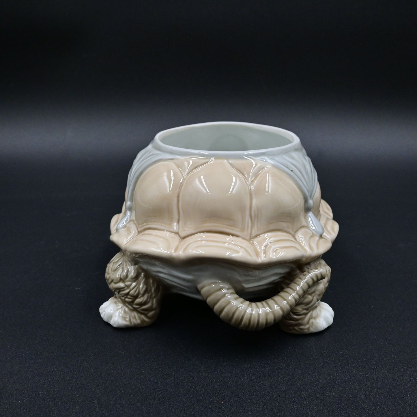 Porcelana de Cuernavaca Mexico Turtle Planter Figure