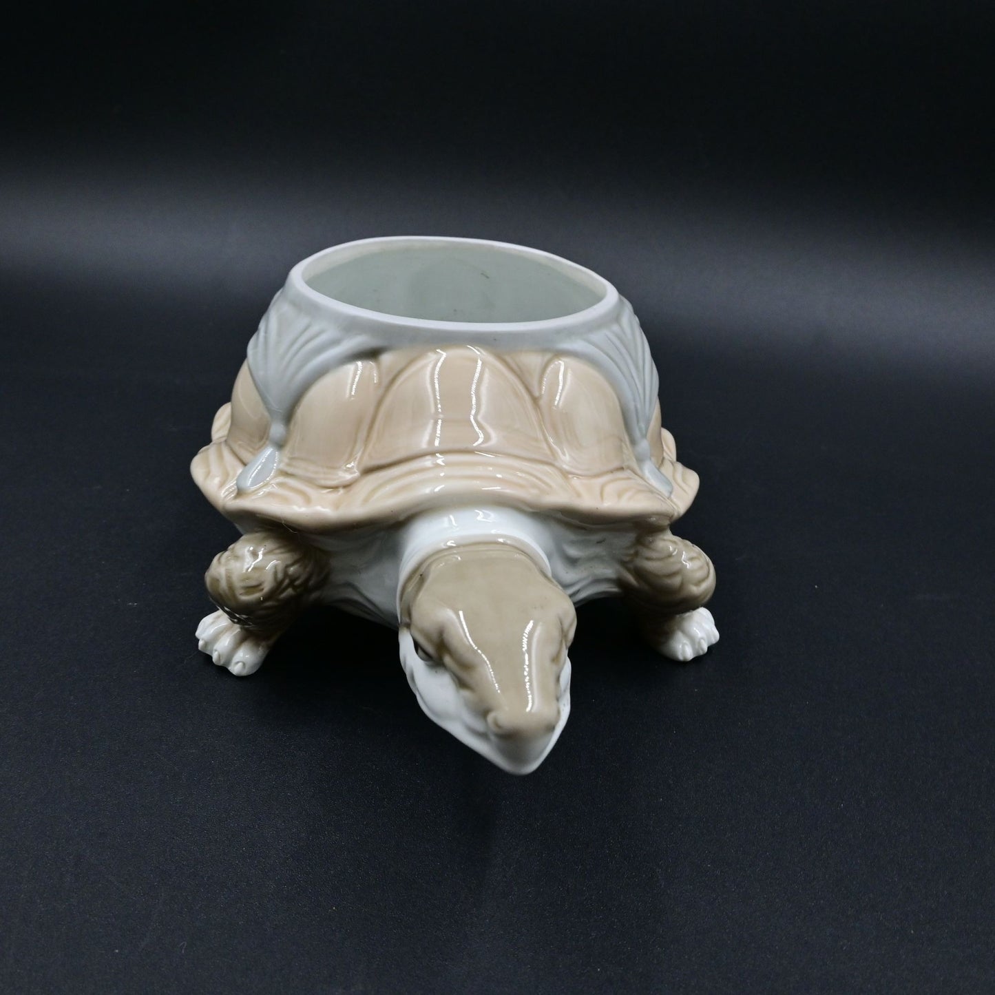 Porcelana de Cuernavaca Mexico Turtle Planter Figure