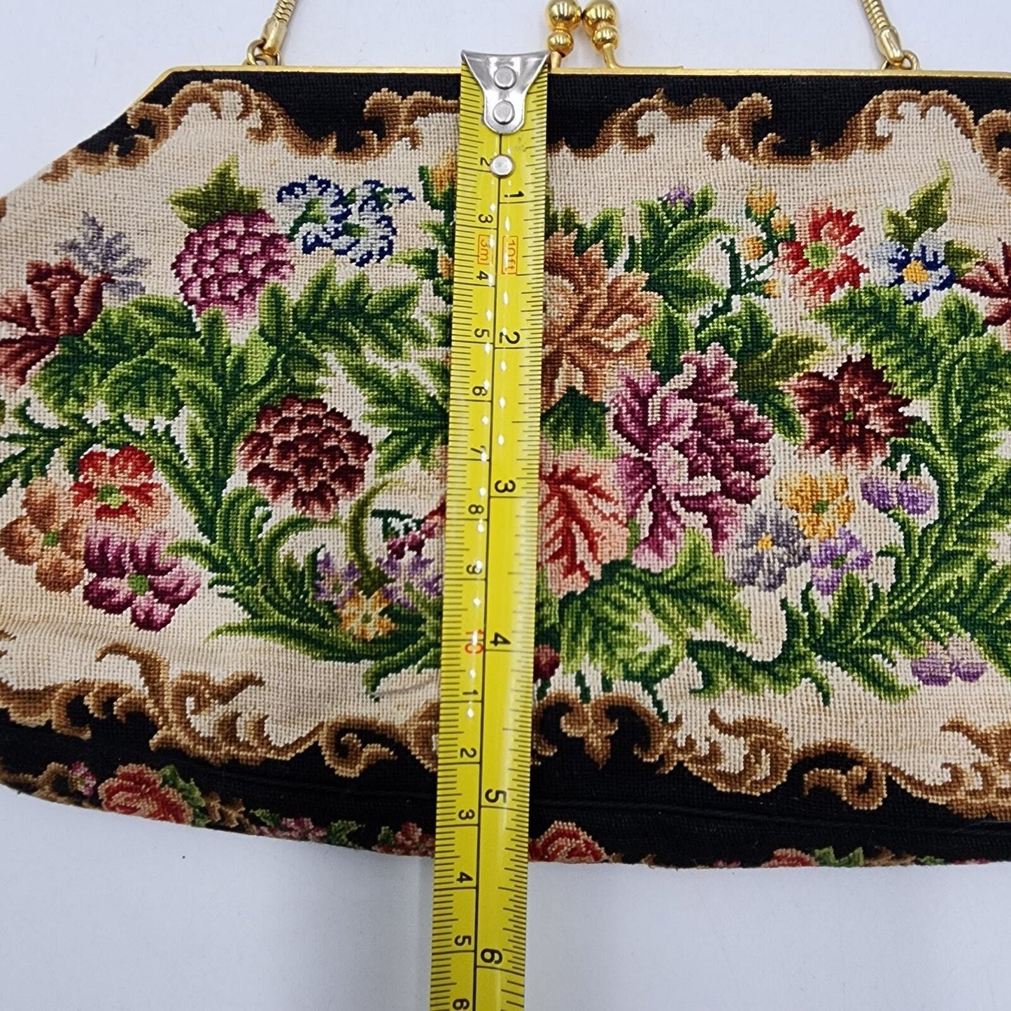 Tapestry Floral Petite Handbag Vintage Purse