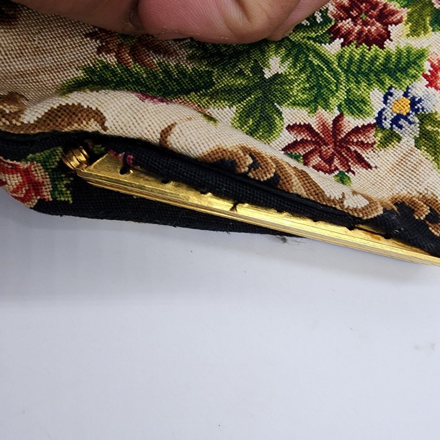 Tapestry Floral Petite Handbag Vintage Purse