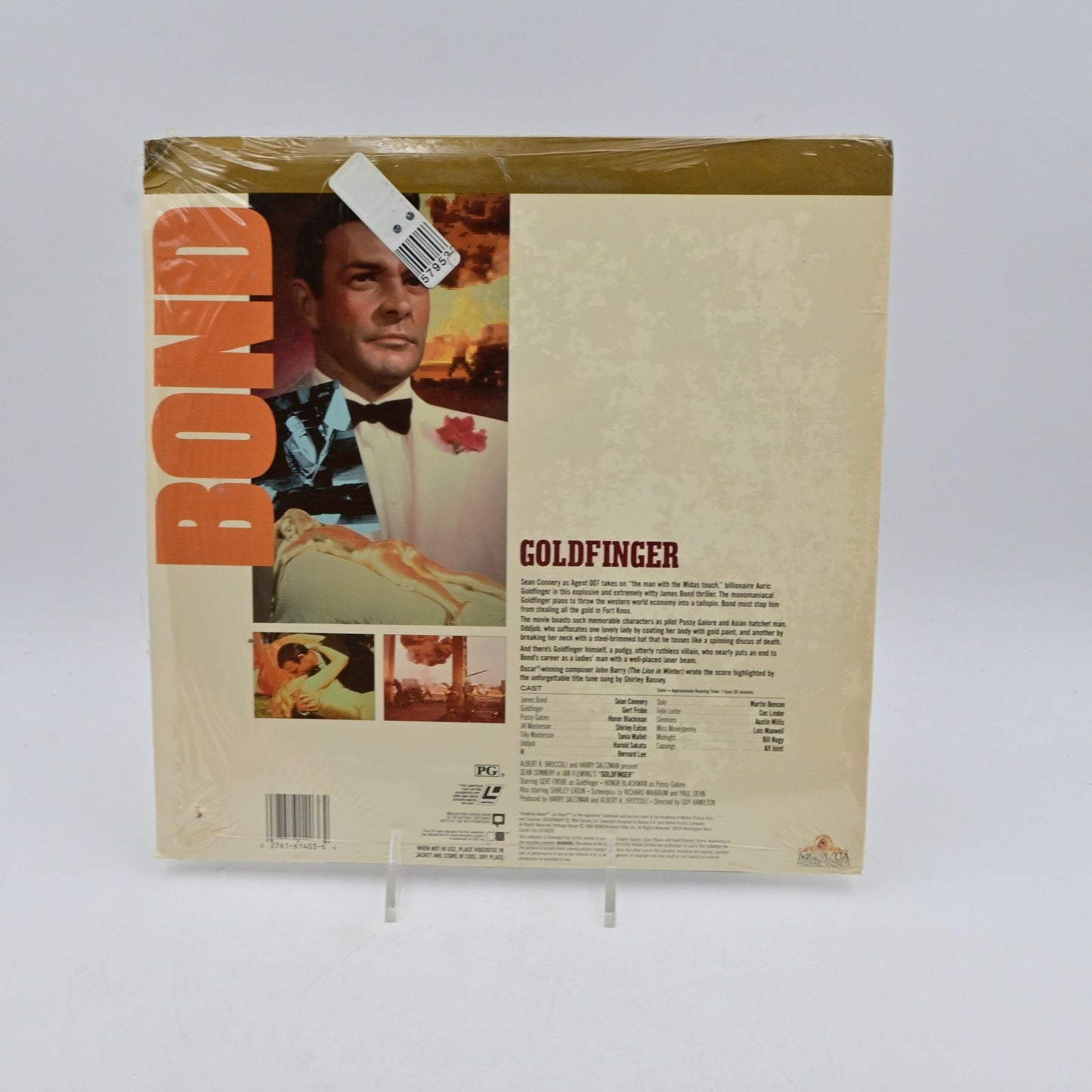 James Bond Goldfinger Laserdisc Extended Play Sean Connery Movie Collectible