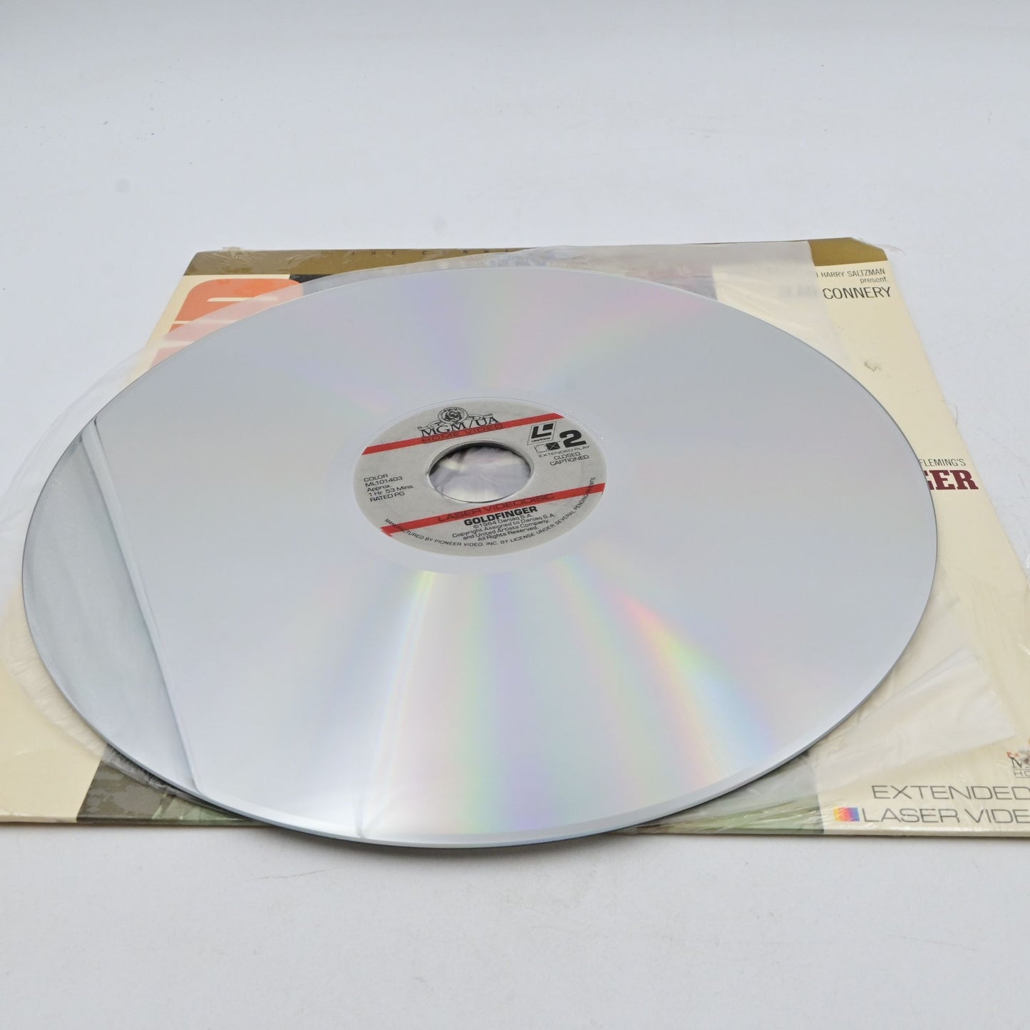 James Bond Goldfinger Laserdisc Extended Play Sean Connery Movie Collectible