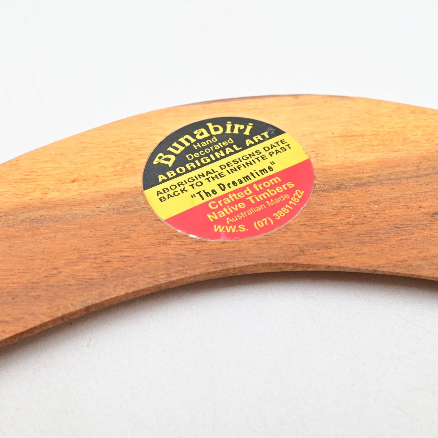 Bunabiri Hand Painted Boomerang The Dreamtime Australian 14in