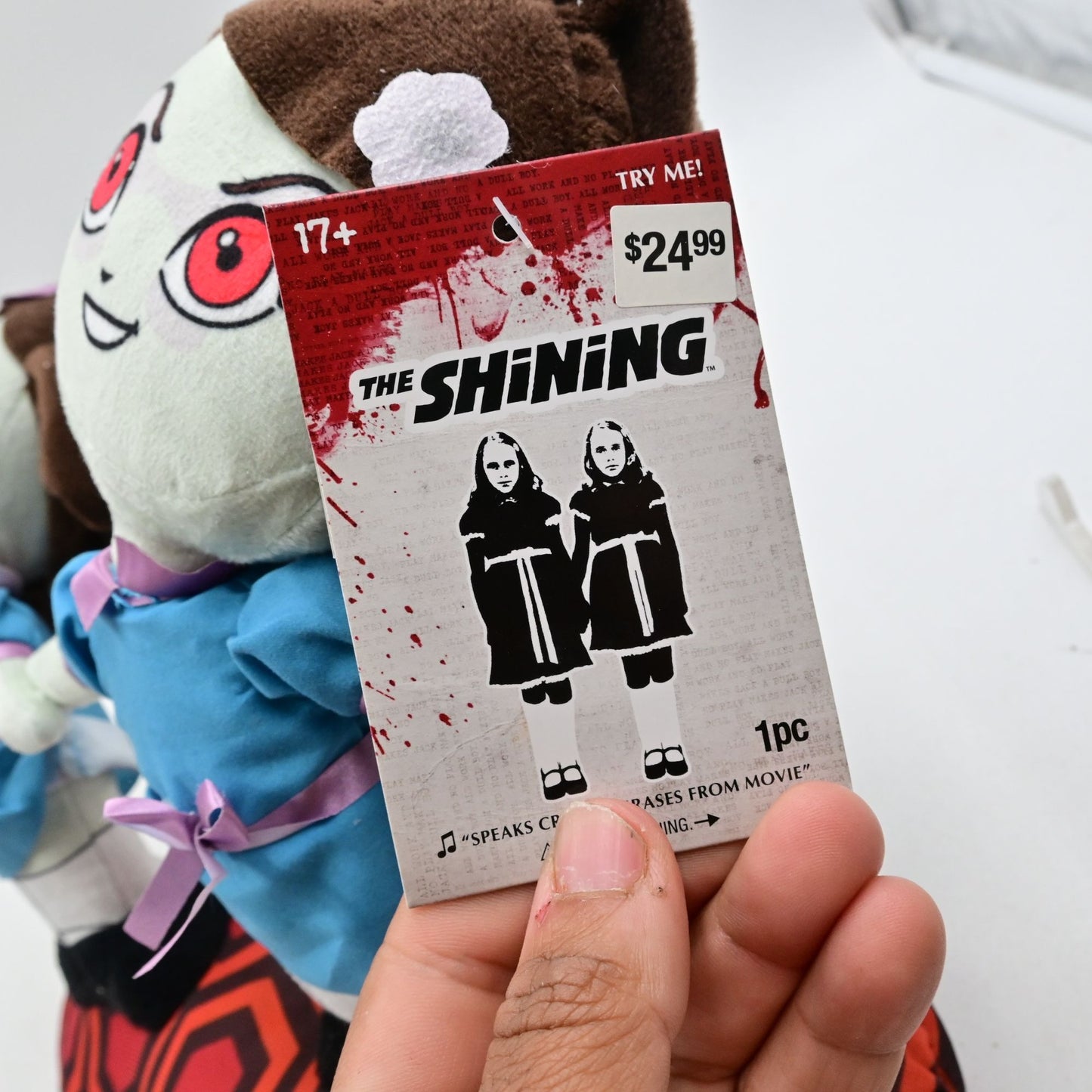 Gemmy The Shining Grady Twins Animated Plush Dolls Talking Moving Halloween NWT