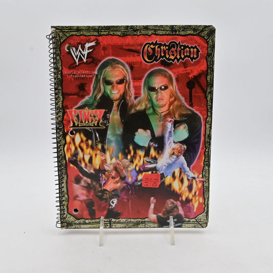 Vintage 2000 WWF Edge & Christian Theme Book Spiral Notebook 60 Sheets