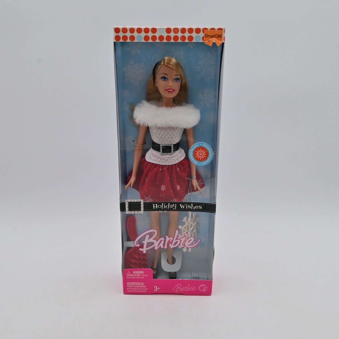 Barbie Holiday Wishes Doll In Festive Red & White Outfit With Faux Fur Collar