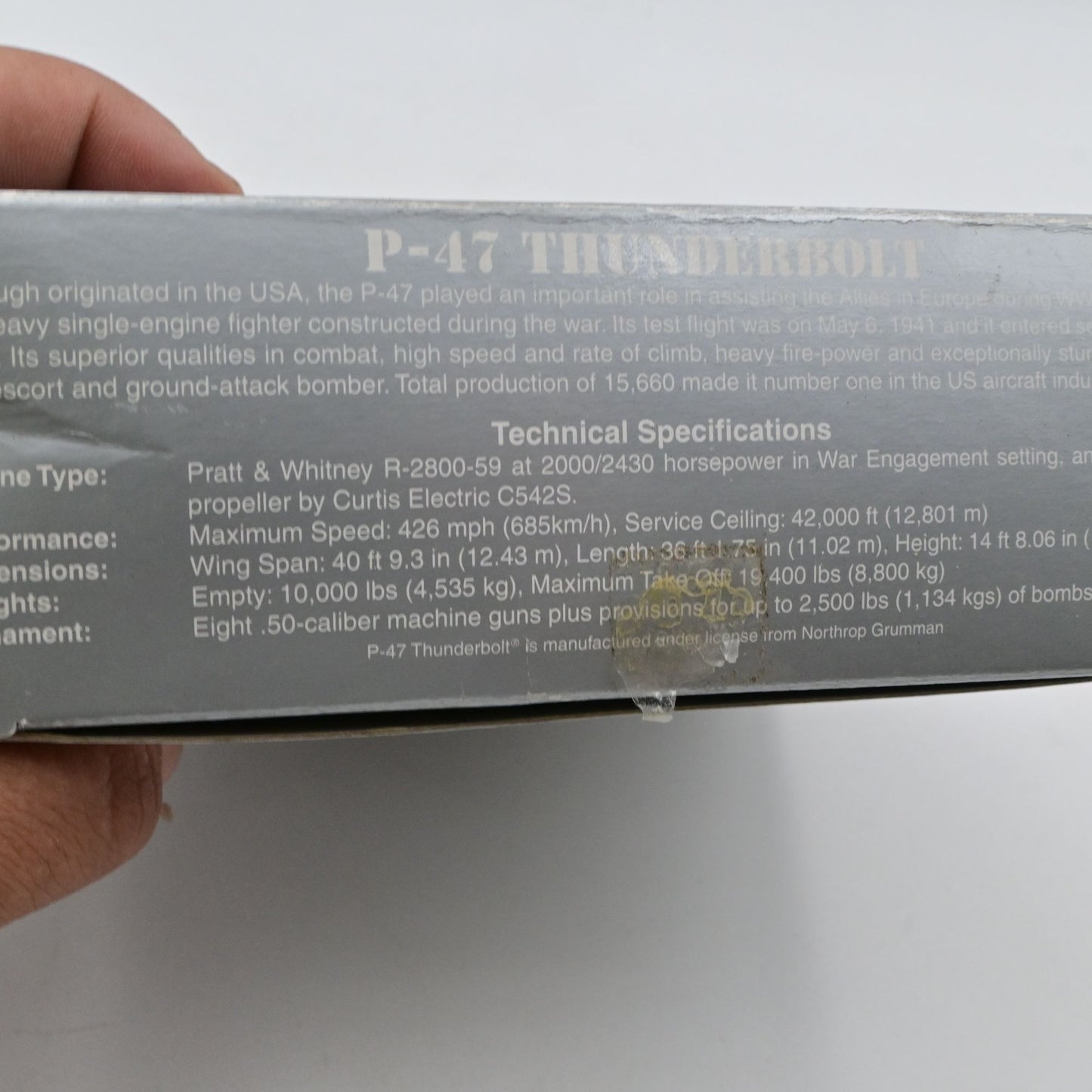 Airworld P-47D Thunderbolt Die Cast Airplane