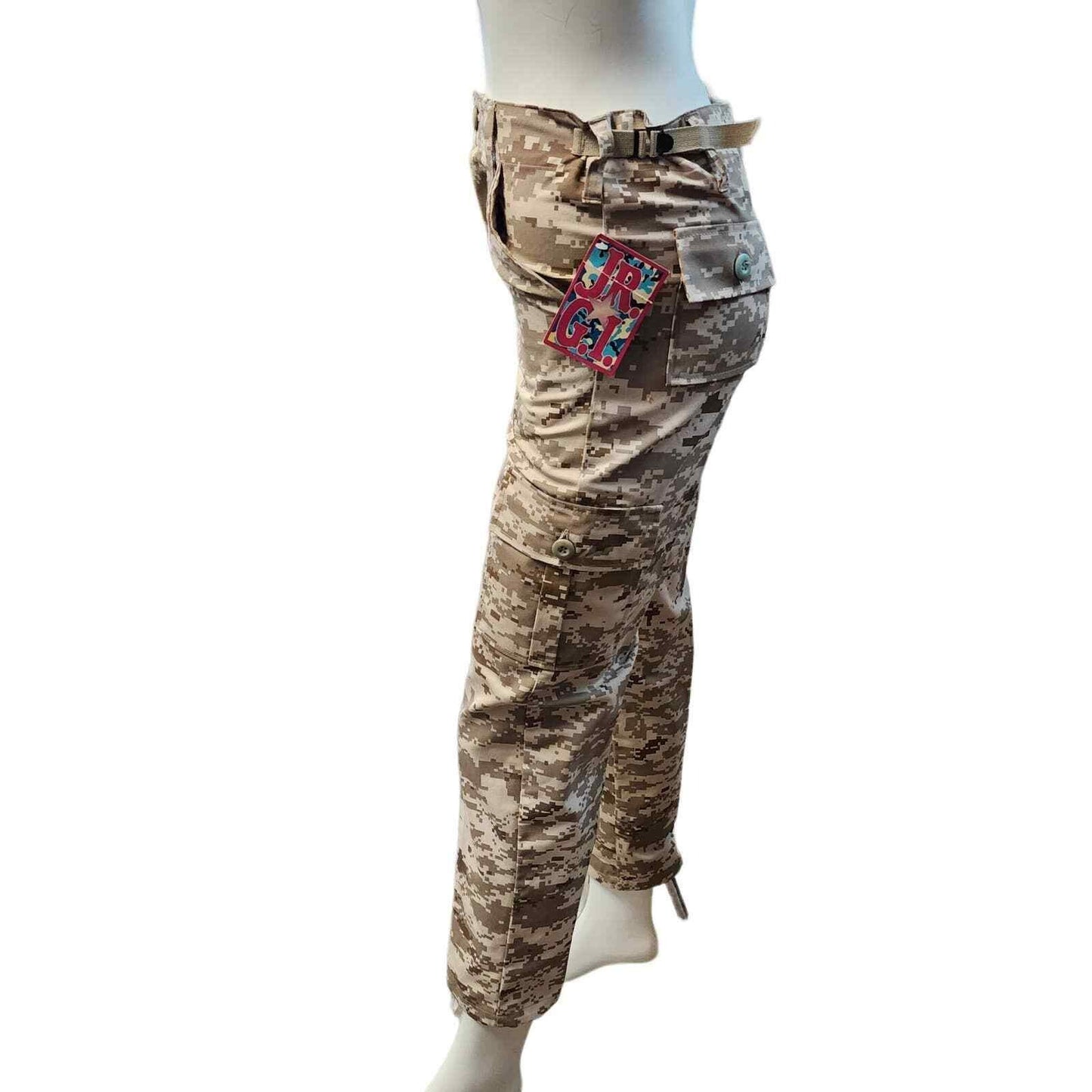 Rothco Cargo Pants Boys Size L JR G.I. BDU Digital Camo Adjustable Waist