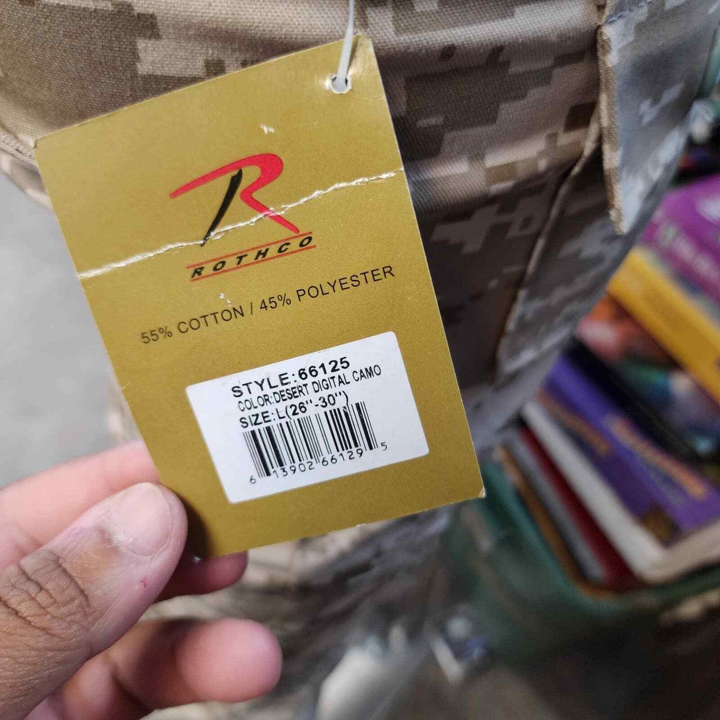 Rothco Cargo Pants Boys Size L JR G.I. BDU Digital Camo Adjustable Waist