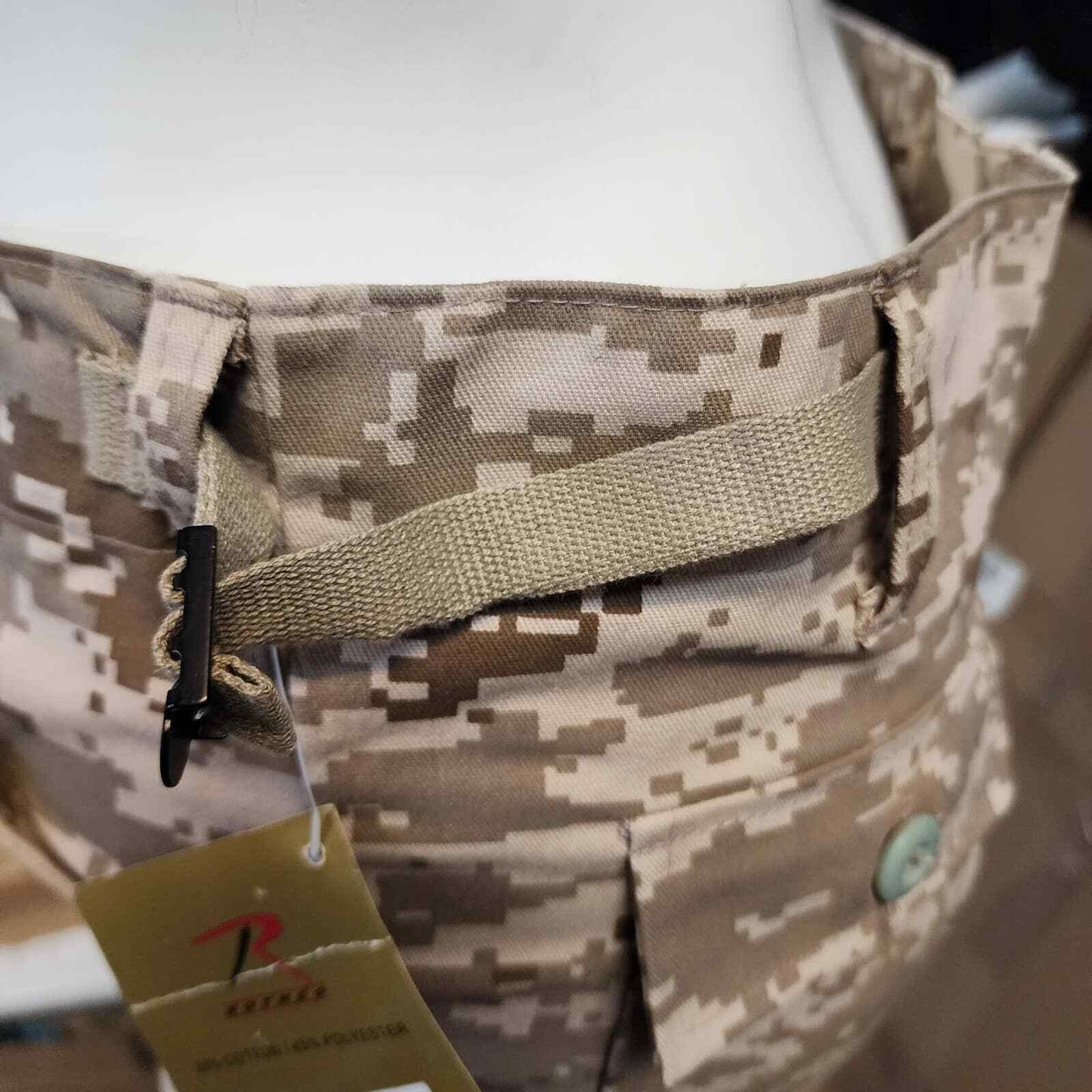 Rothco Cargo Pants Boys Size L JR G.I. BDU Digital Camo Adjustable Waist