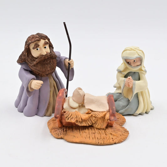 Vintage 1997 The Bethlehem Experience Mary, Joseph, & Jesus Nativity Figures