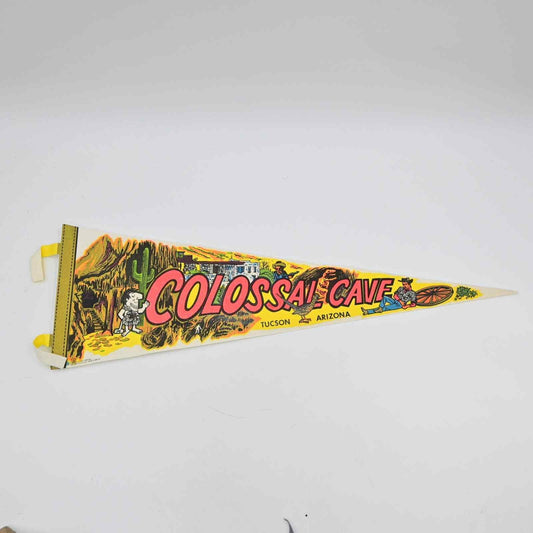 Vintage Colossal Cave Tuscon Arizona Felt Pennant