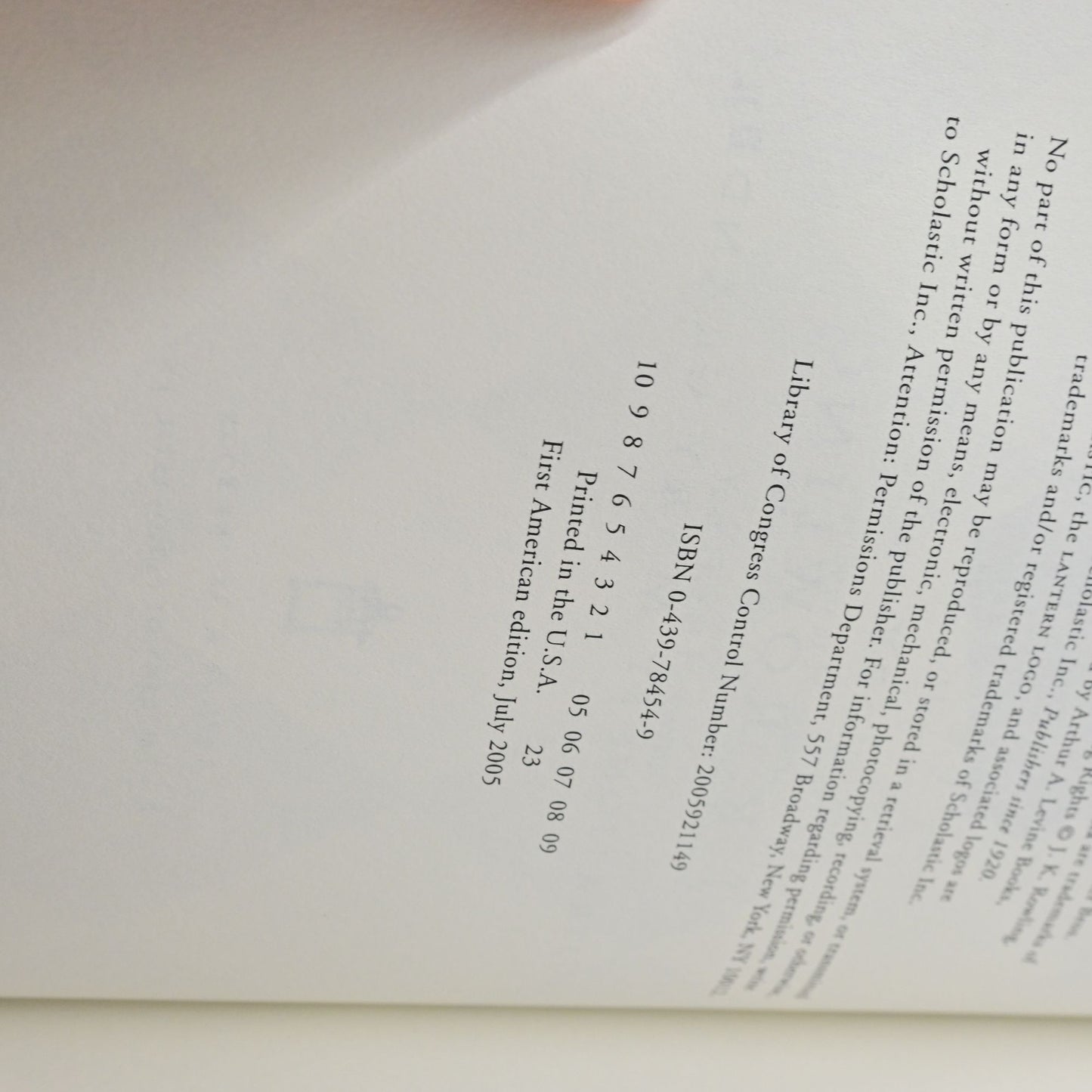 Harry Potter and the Half-Blood Prince 1st Edition 1st American Printing