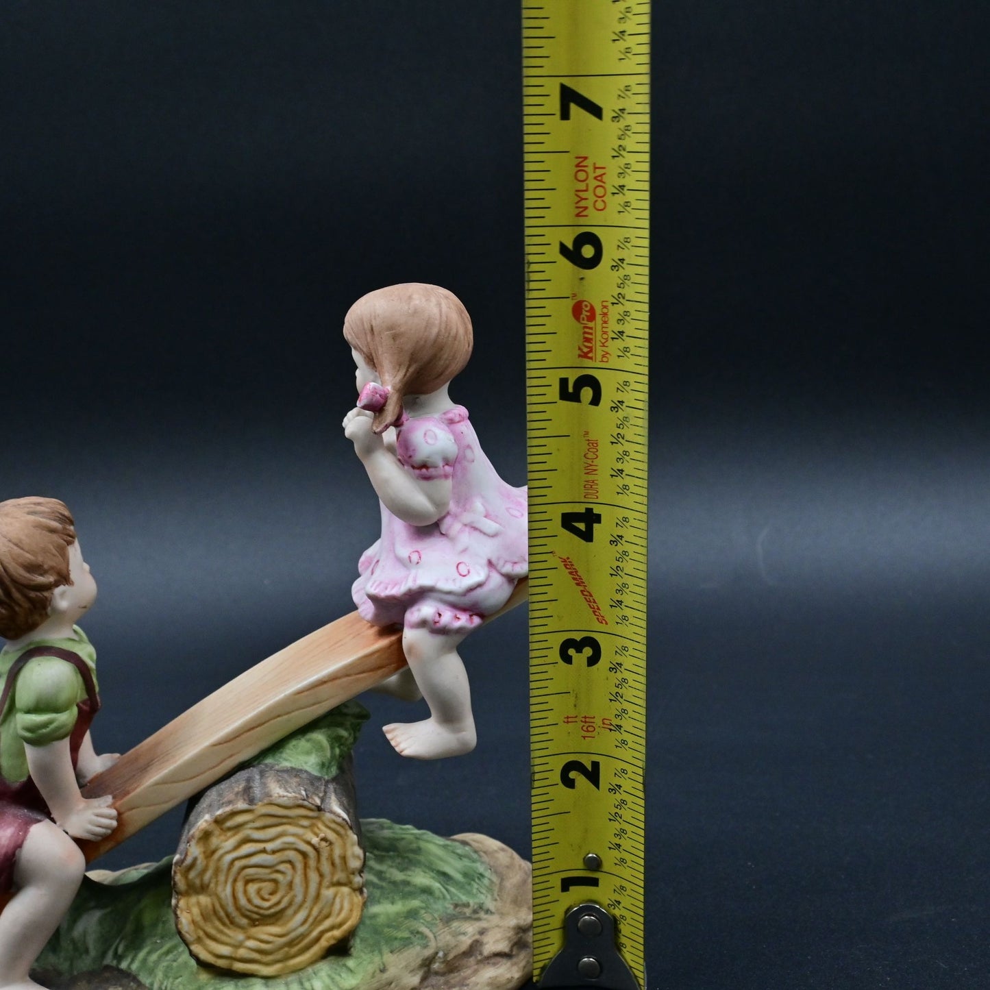 Lefton China KW4881 Boy & Girl On Seesaw Vintage Figure
