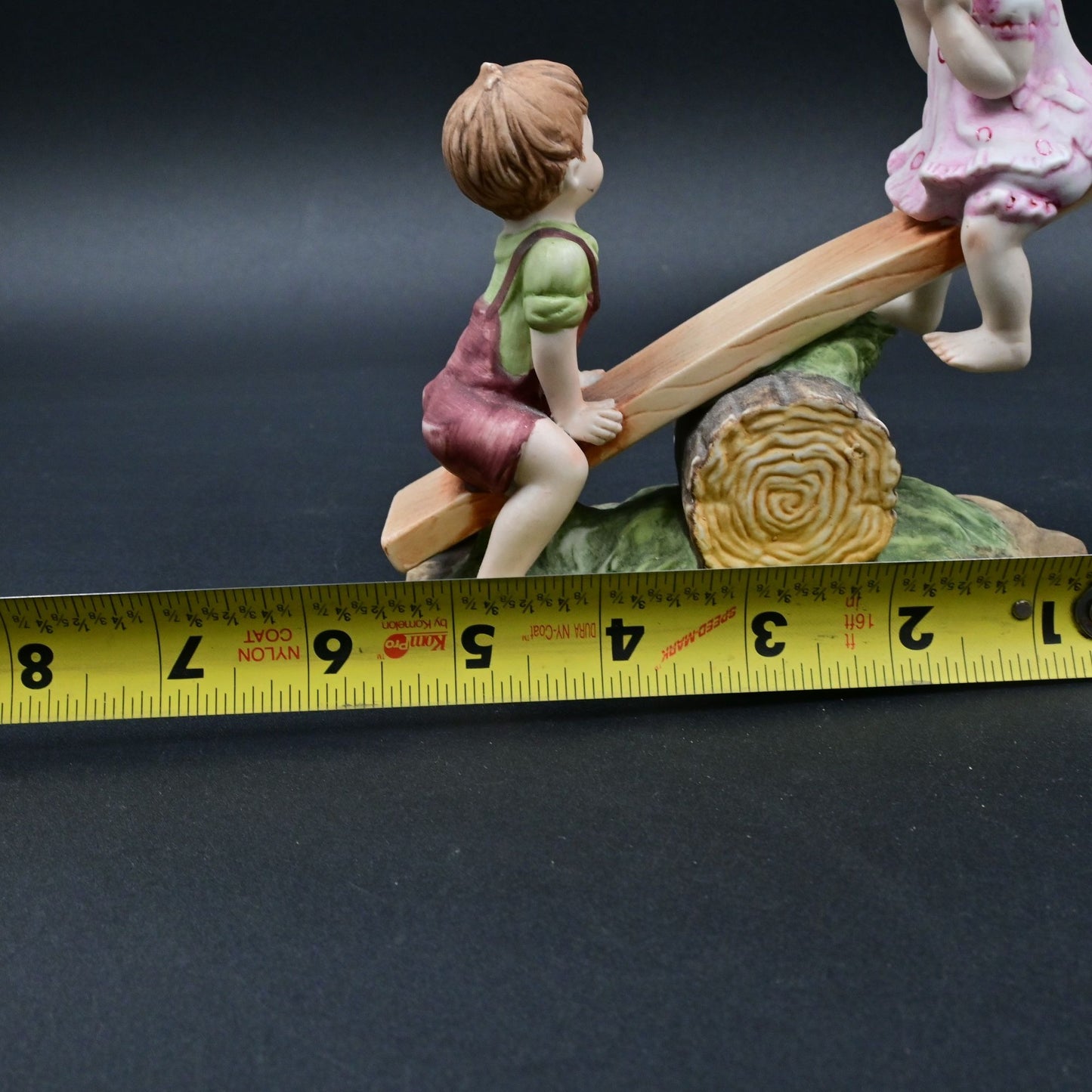 Lefton China KW4881 Boy & Girl On Seesaw Vintage Figure