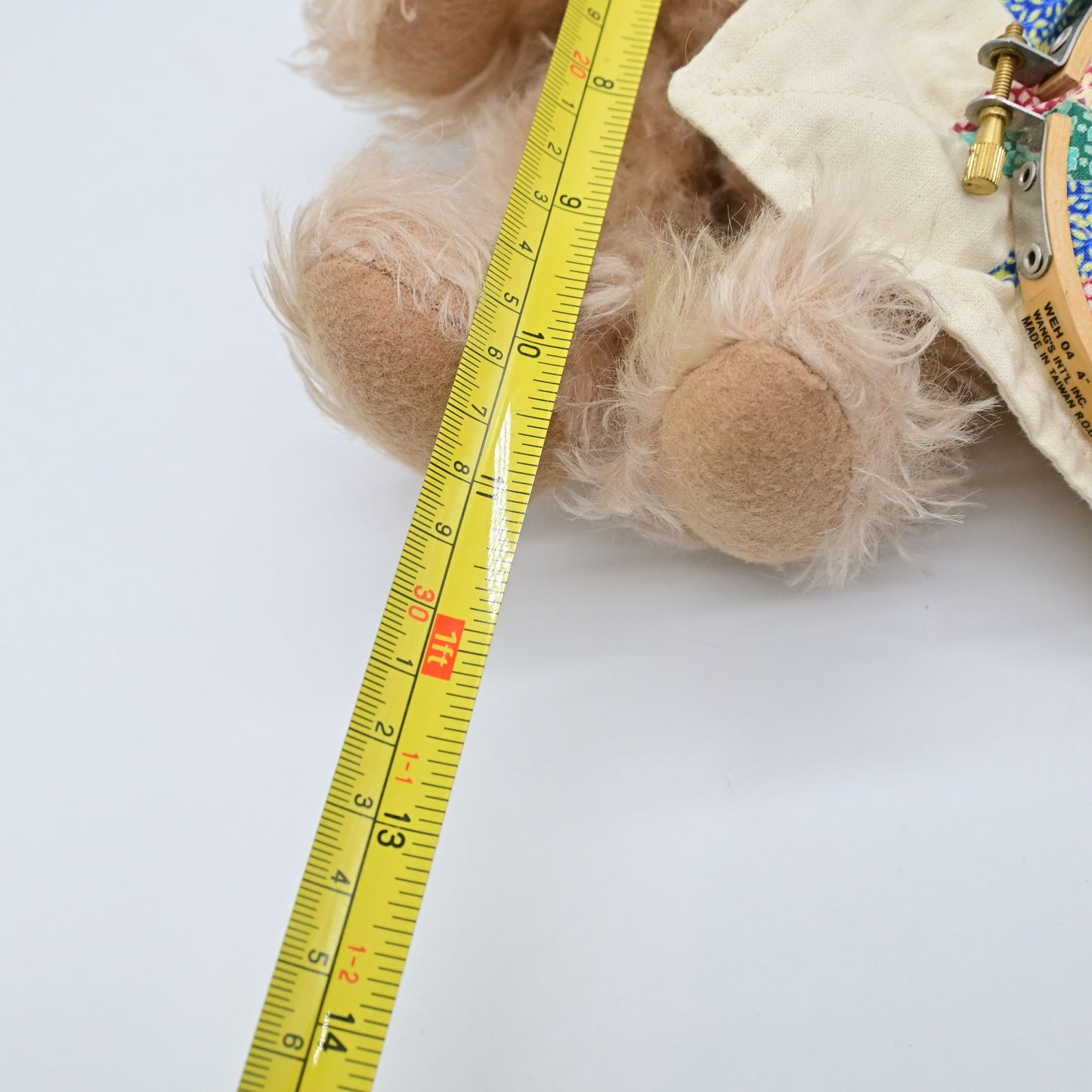 Vintage Knickerbocker Mohair Patchwork Quilting Bear