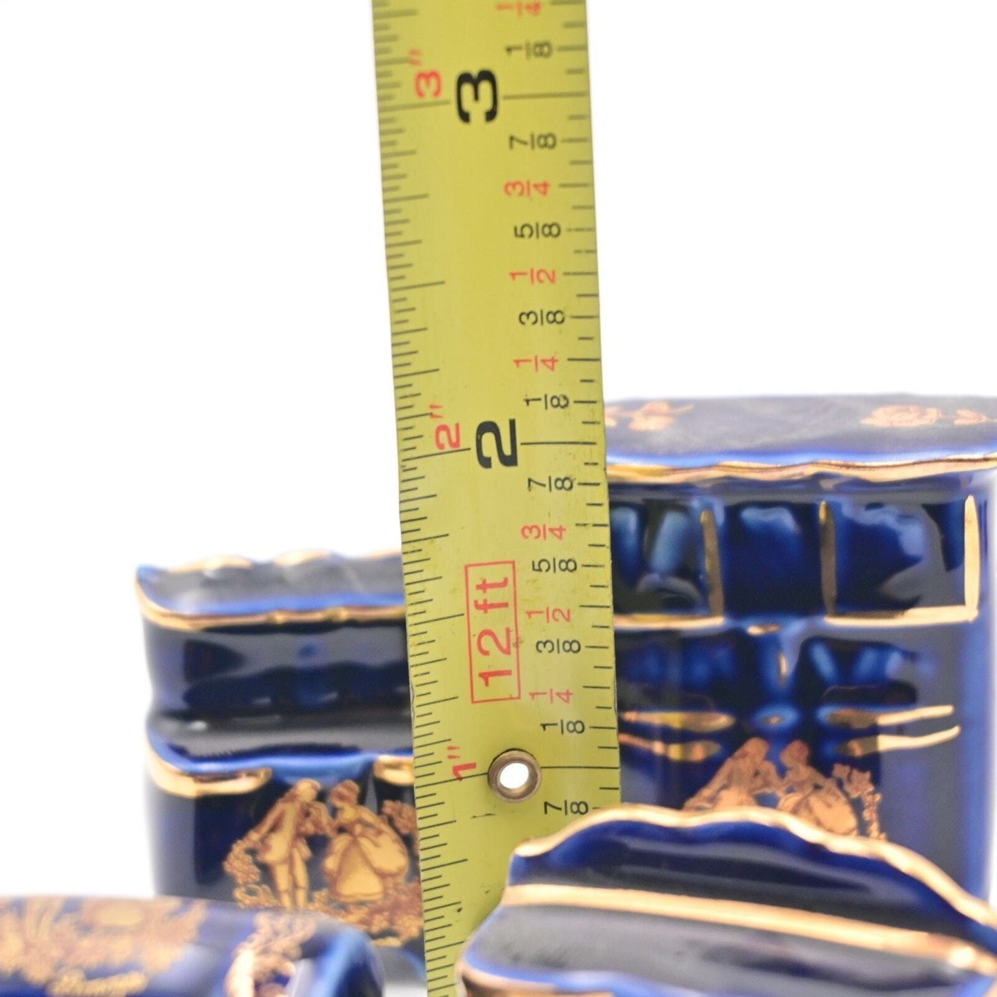 Limoges Cobalt Blue Victorian Dollhouse Furniture Vintage  Bundle Of 4