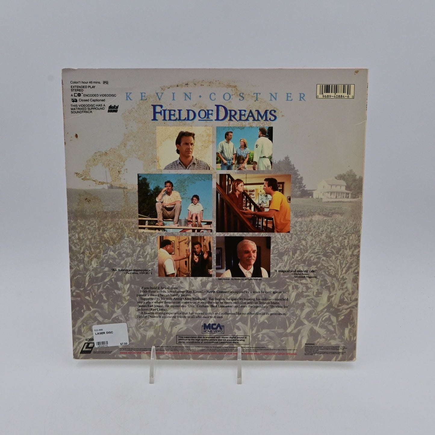 Vintage 1989 Kevin Costner Field Of Dreams Laserdisc
