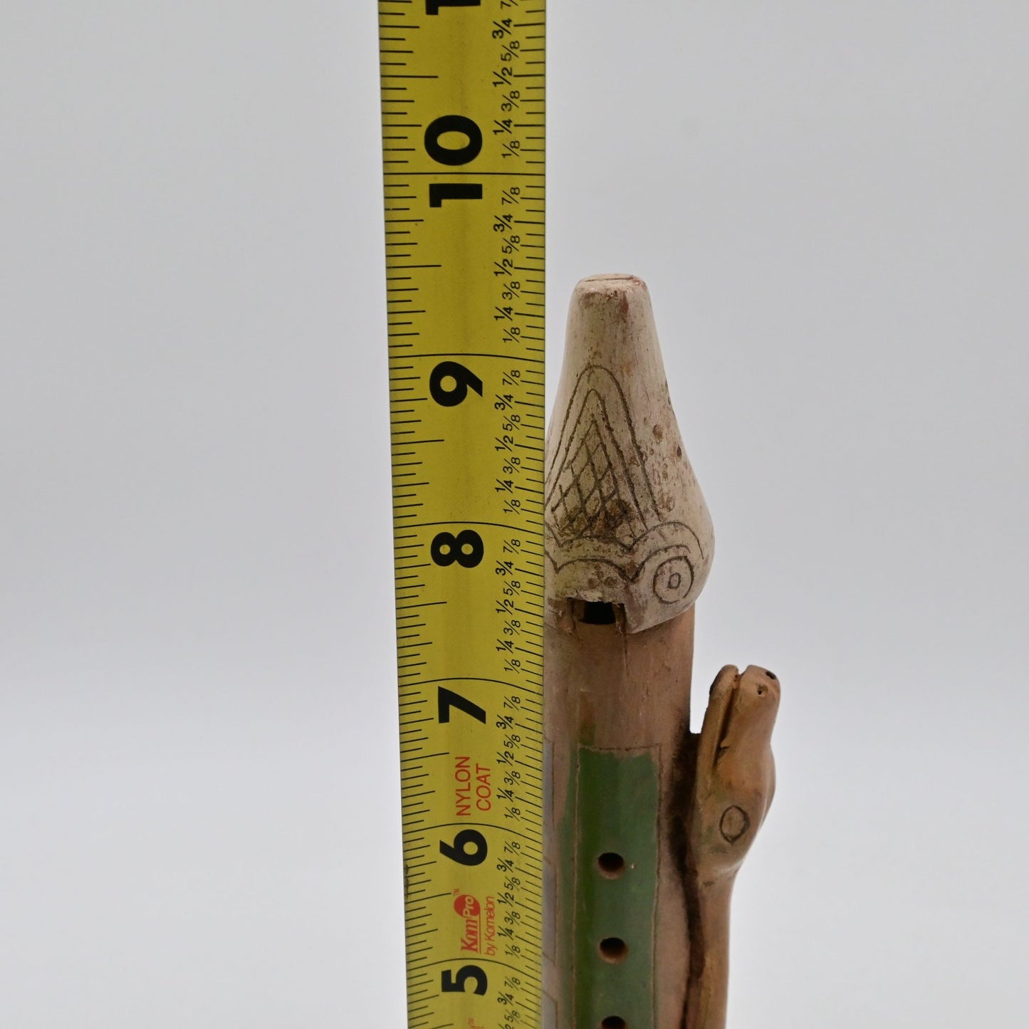 Clay Art Peruvian Folk Art Flute Handmade - Vintage