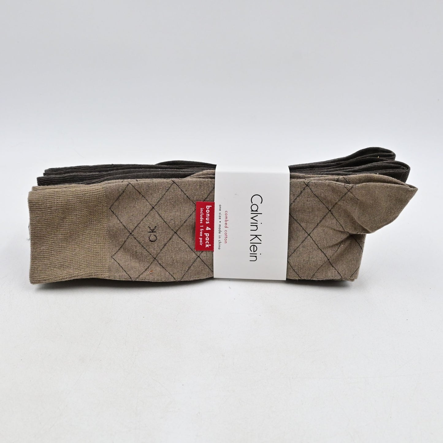 Calvin Klein Men’s Black Long Crew Socks 4 Pack Bran New Multicolor