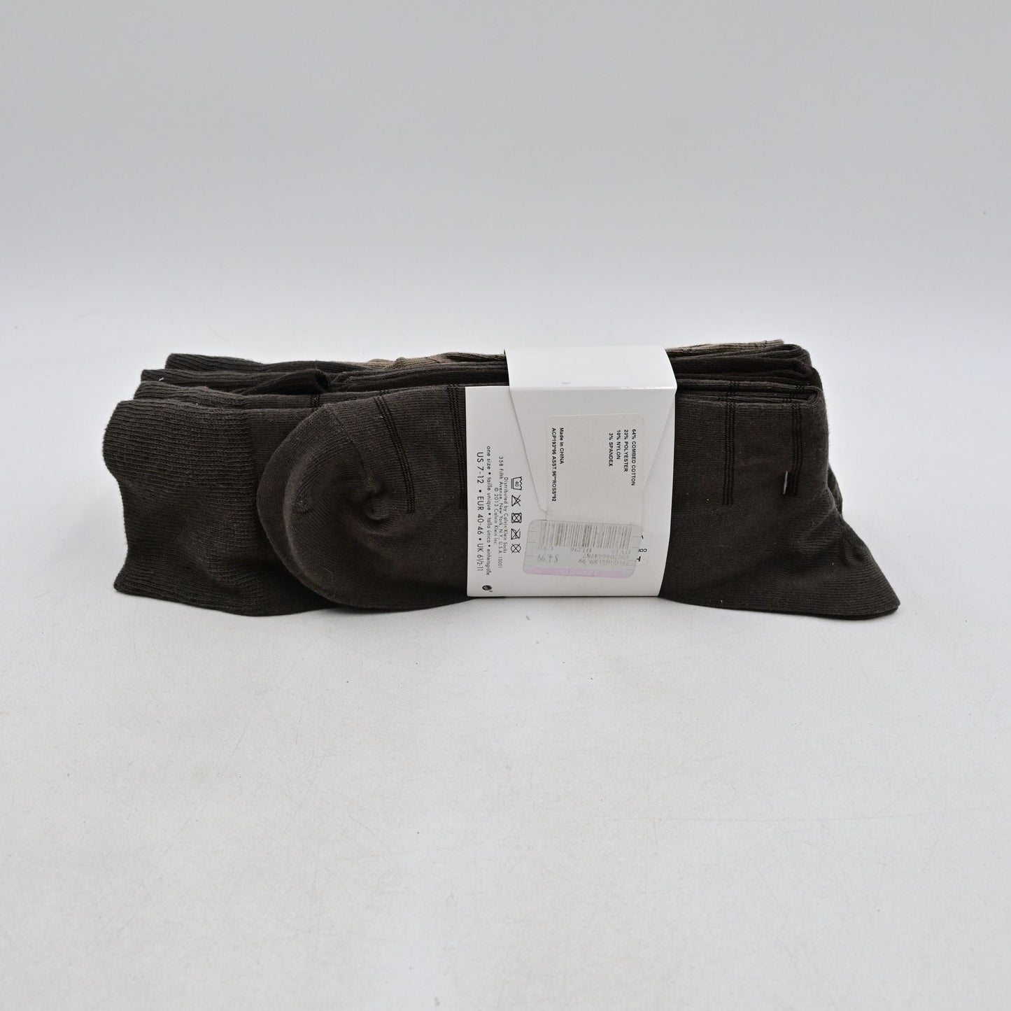 Calvin Klein Men’s Black Long Crew Socks 4 Pack Bran New Multicolor