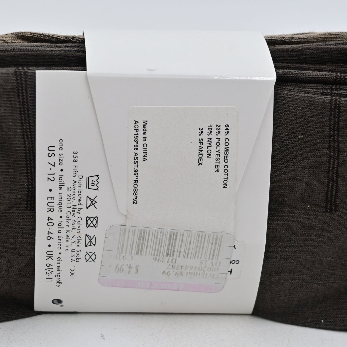Calvin Klein Men’s Black Long Crew Socks 4 Pack Bran New Multicolor