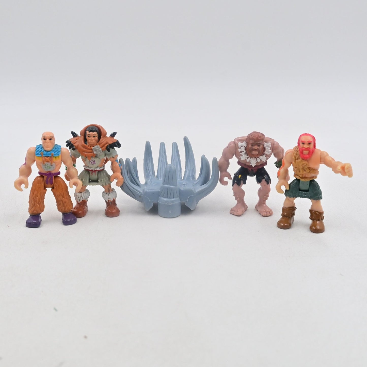 Fisher Price Imaginext Cave Men Figure Bundle Of 4 W/ Chair