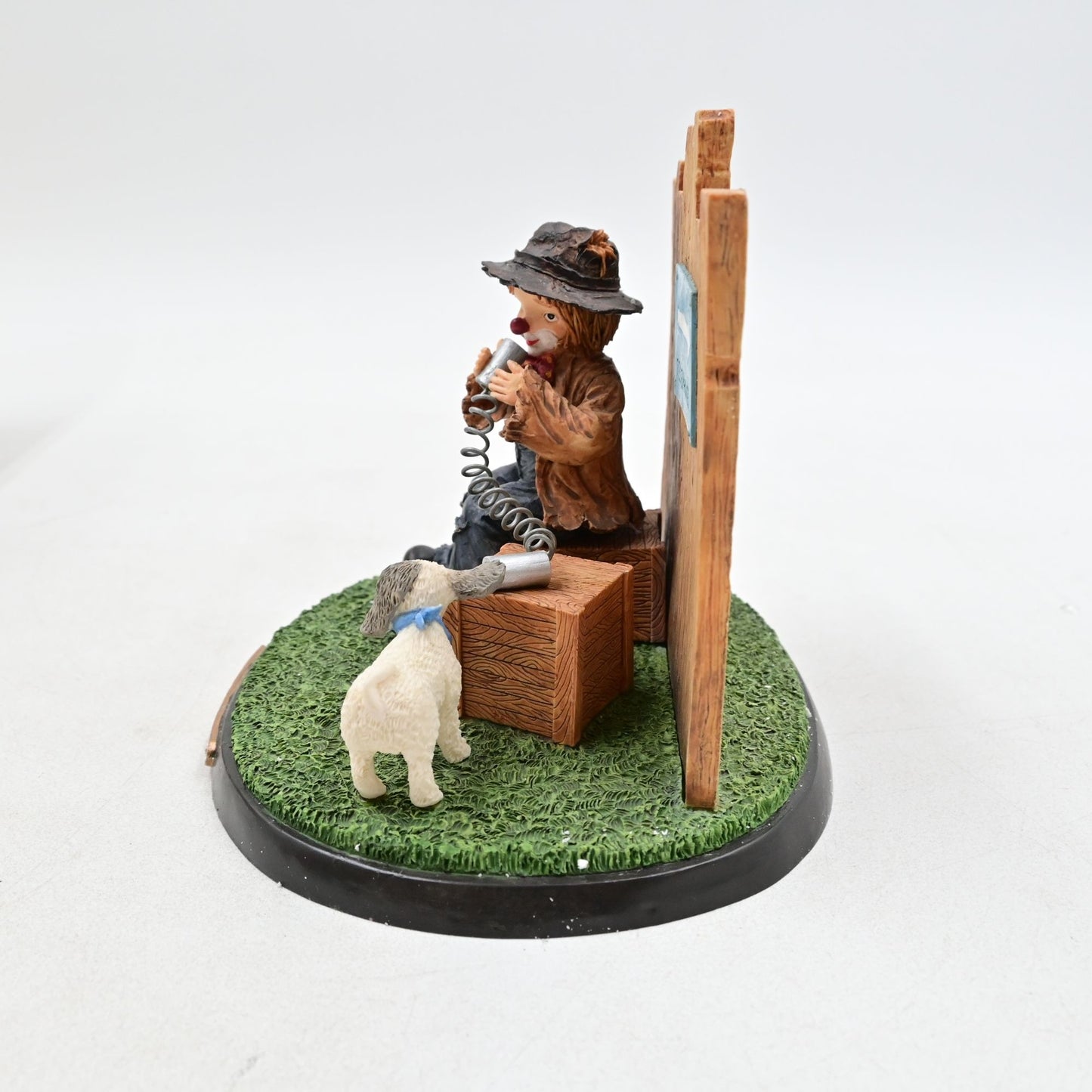 Little Emmett Kelly Jr. Long Distance Vintage Figurine Signed By Artist W/ Box