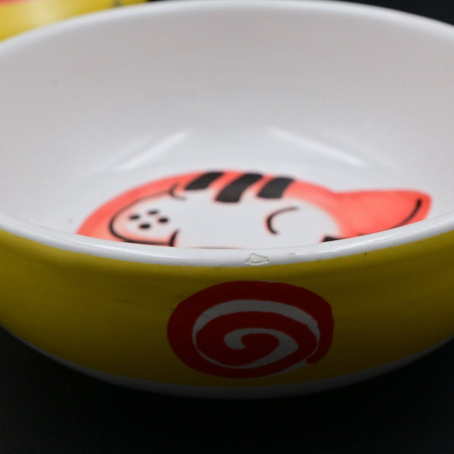 Handmade La Gioconda Cat Ceramic Bowl & Plate Set