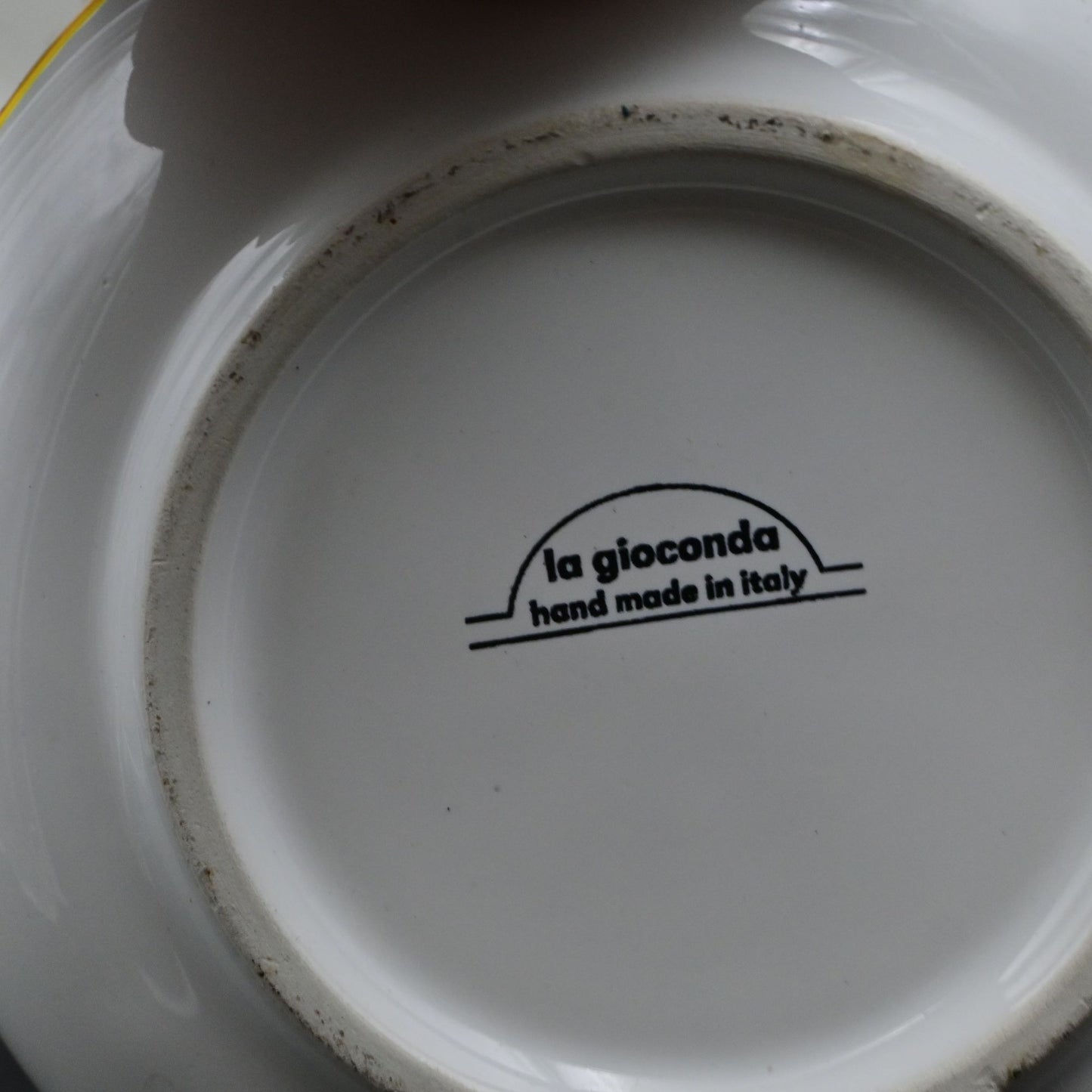 Handmade La Gioconda Cat Ceramic Bowl & Plate Set
