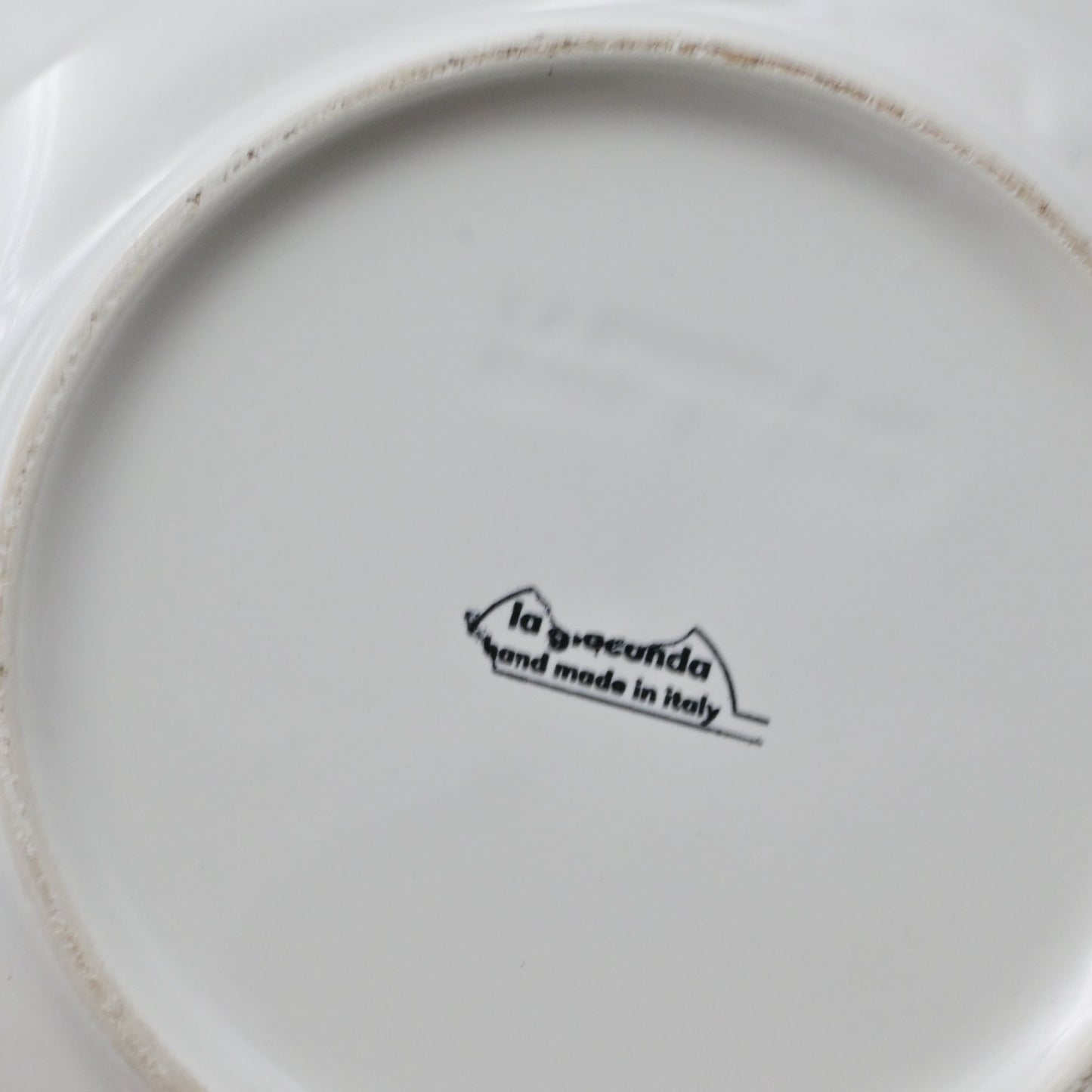 Handmade La Gioconda Cat Ceramic Bowl & Plate Set