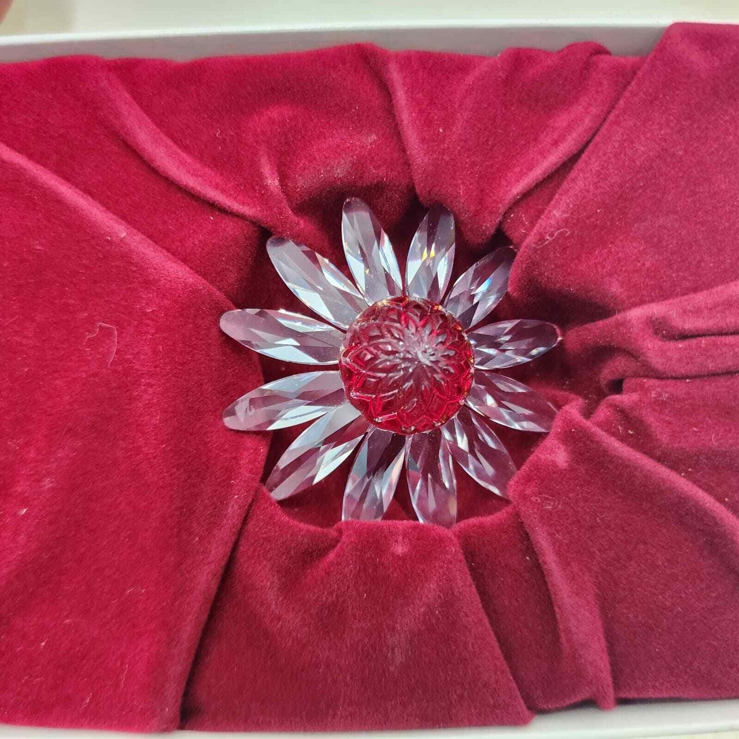 Swarovski Crystal Red Daisy Cake Topper - Vintage 2001