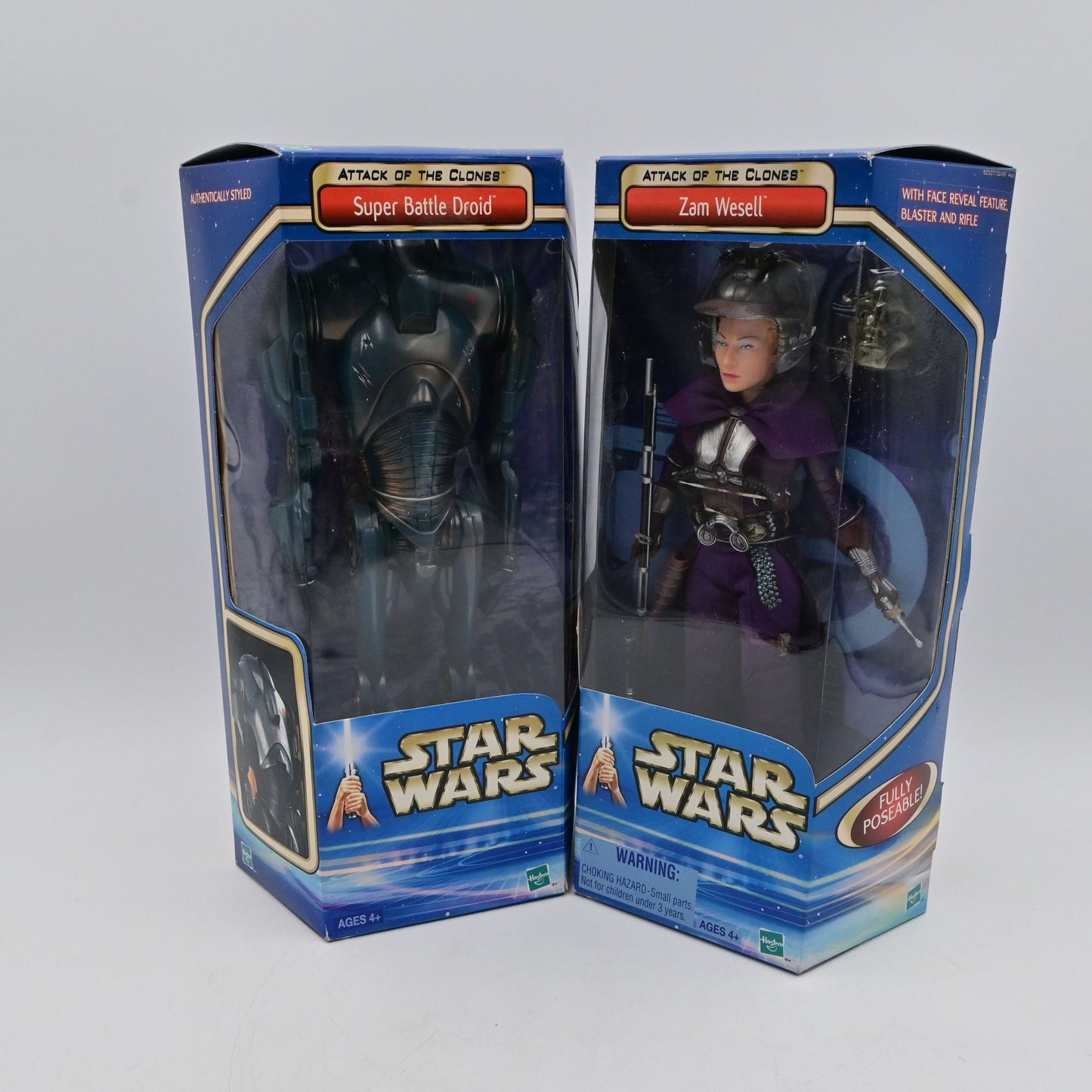 Star Wars Attack Of The Clones Super Battle Droid & Zam Wesell Action Figures