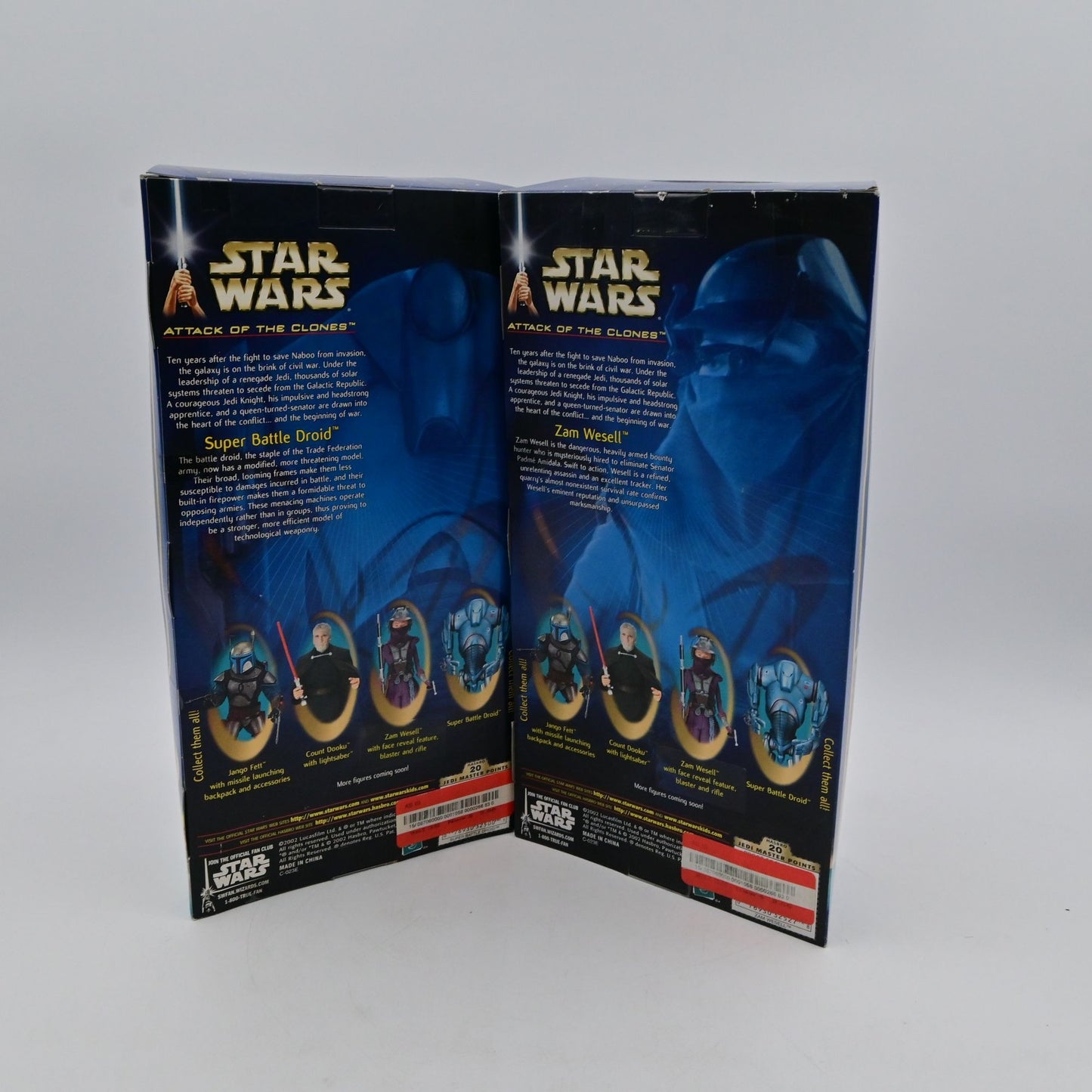 Star Wars Attack Of The Clones Super Battle Droid & Zam Wesell Action Figures