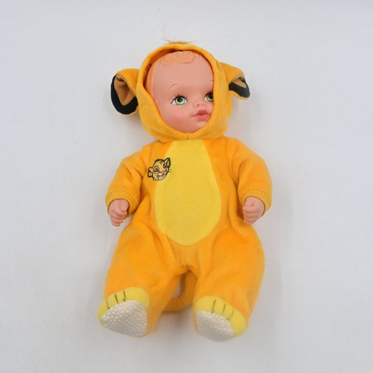 Disney The Lion King Simba Waterbaby Doll W/ Costume Vintage - No Funnel