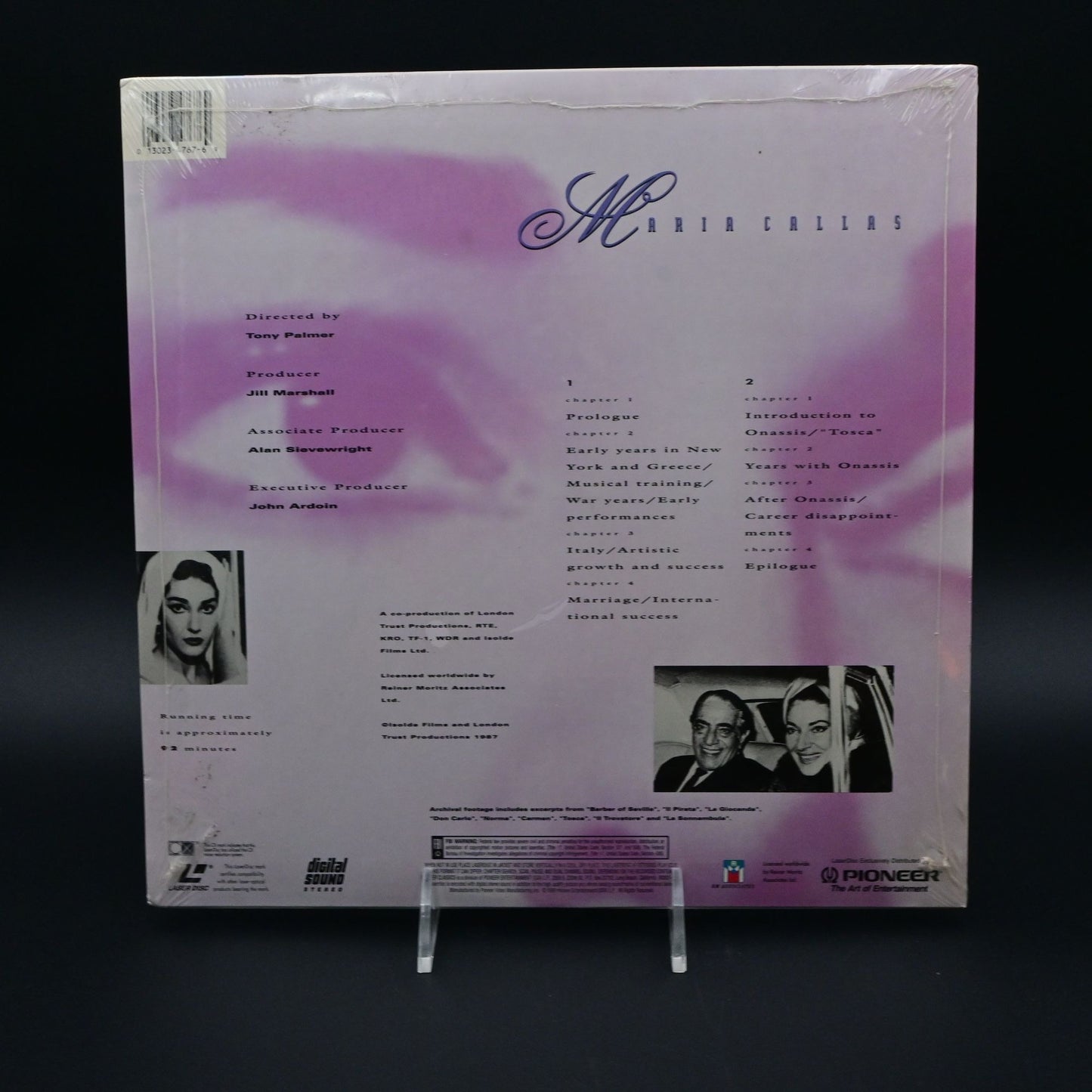 Vintage 1987 Maria Callas A Tony Palmer LaserDisc Pioneer