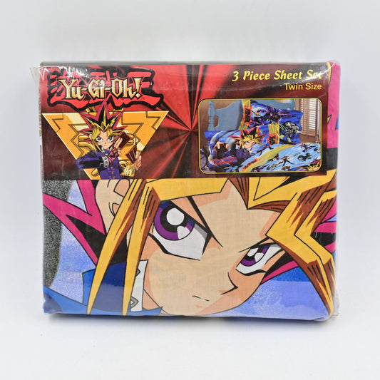 Yugioh Twin Size 3 Piece Sheet Set Vintage 1996 New Sealed