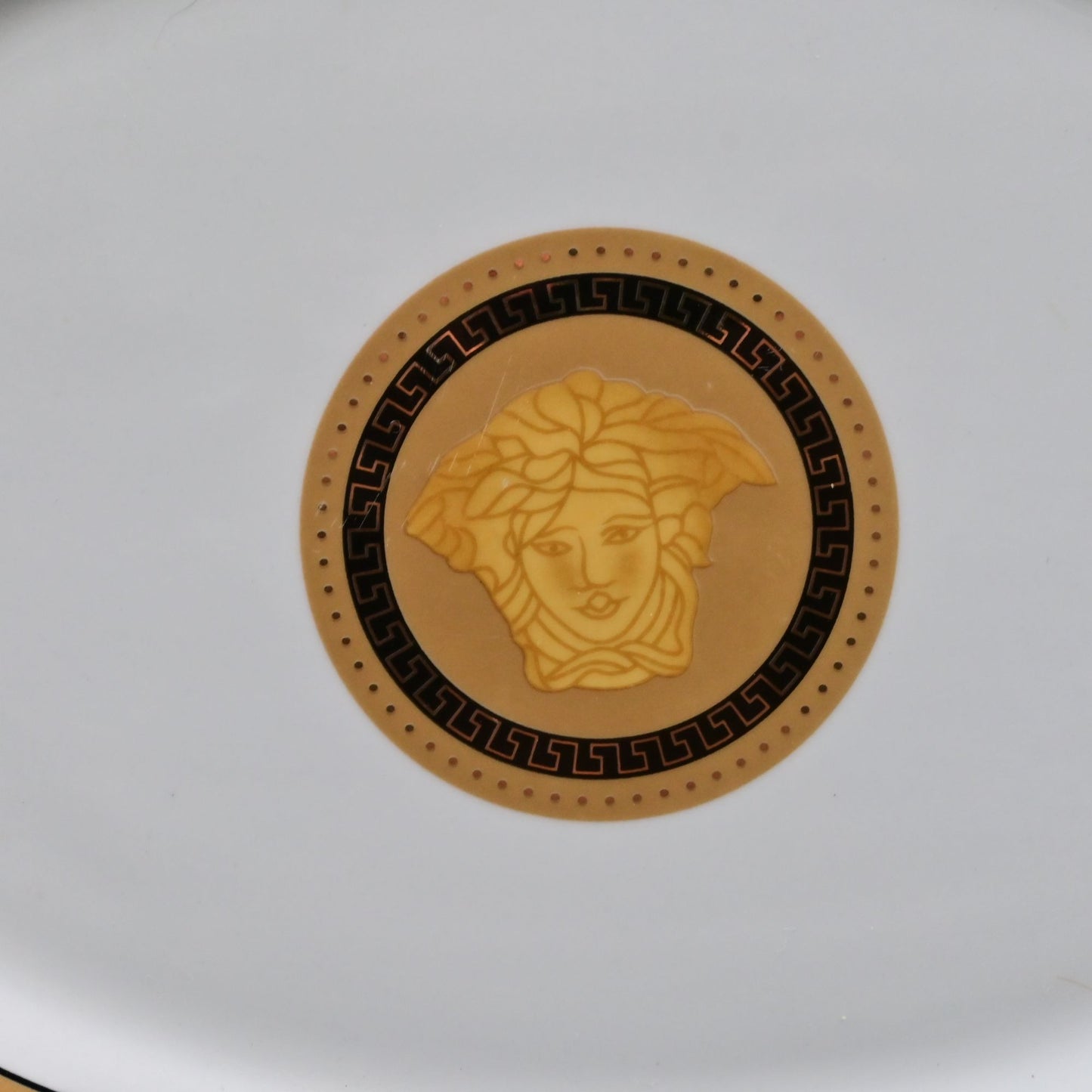 Medusa Head Gold And Black Serving Platter14"